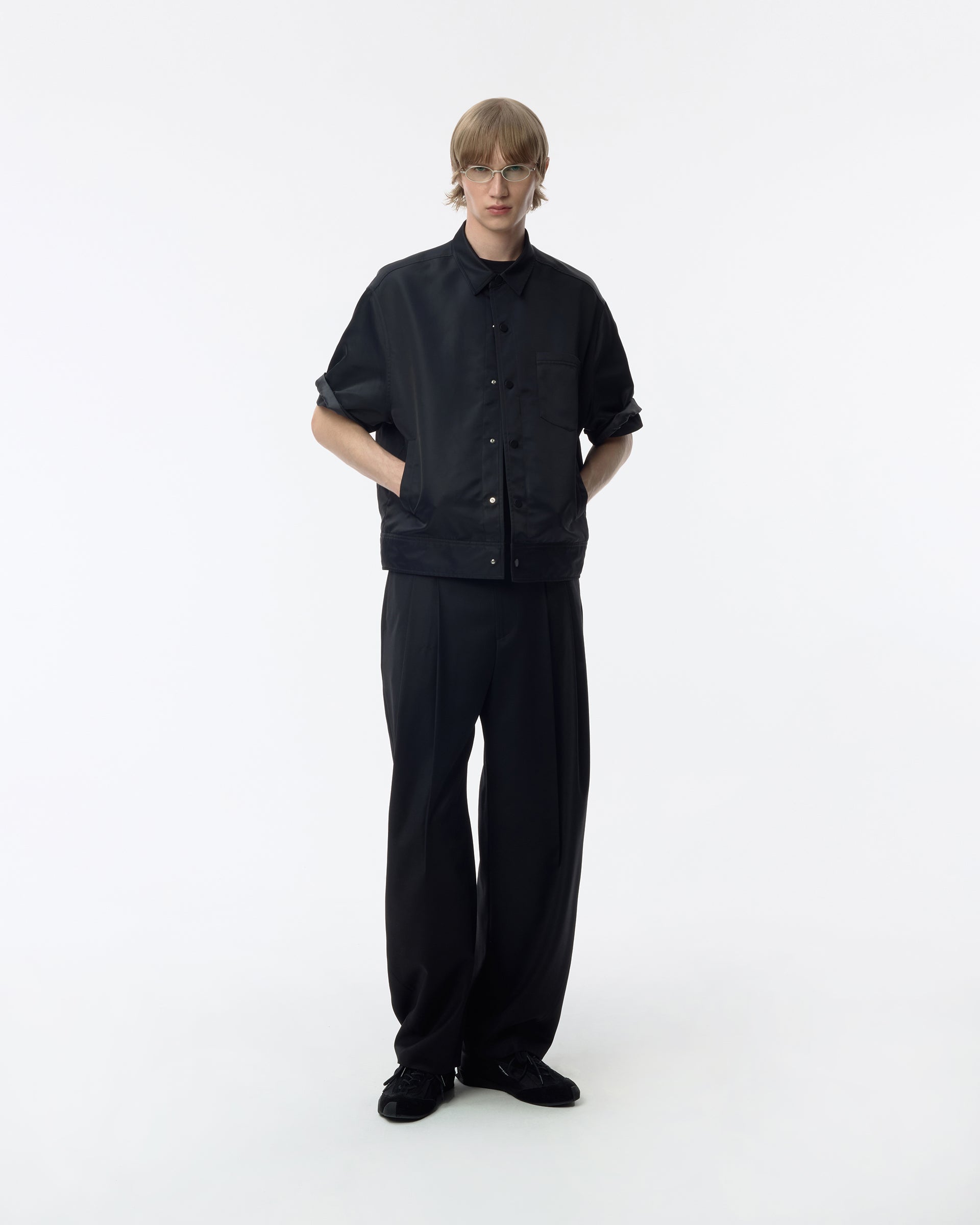 Ader Error - Sig; BK Tag half sleeve shirt 01 (Noir) product image 1 | TRAB K-Fashion Australia