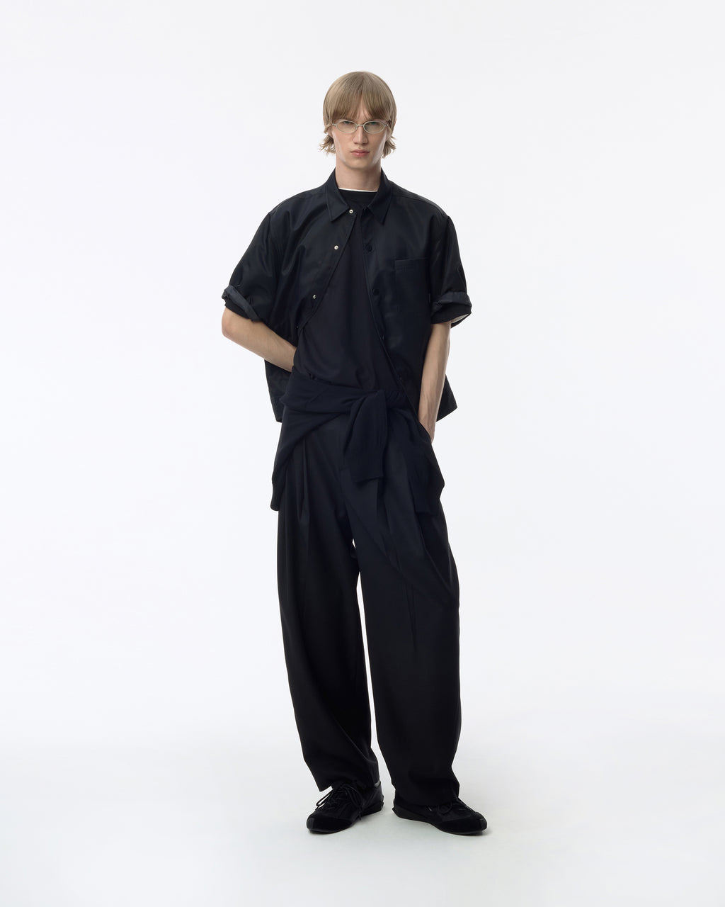 Ader Error - Sig; BK Tag half sleeve shirt 01 (Noir) product image 11 | TRAB K-Fashion Australia