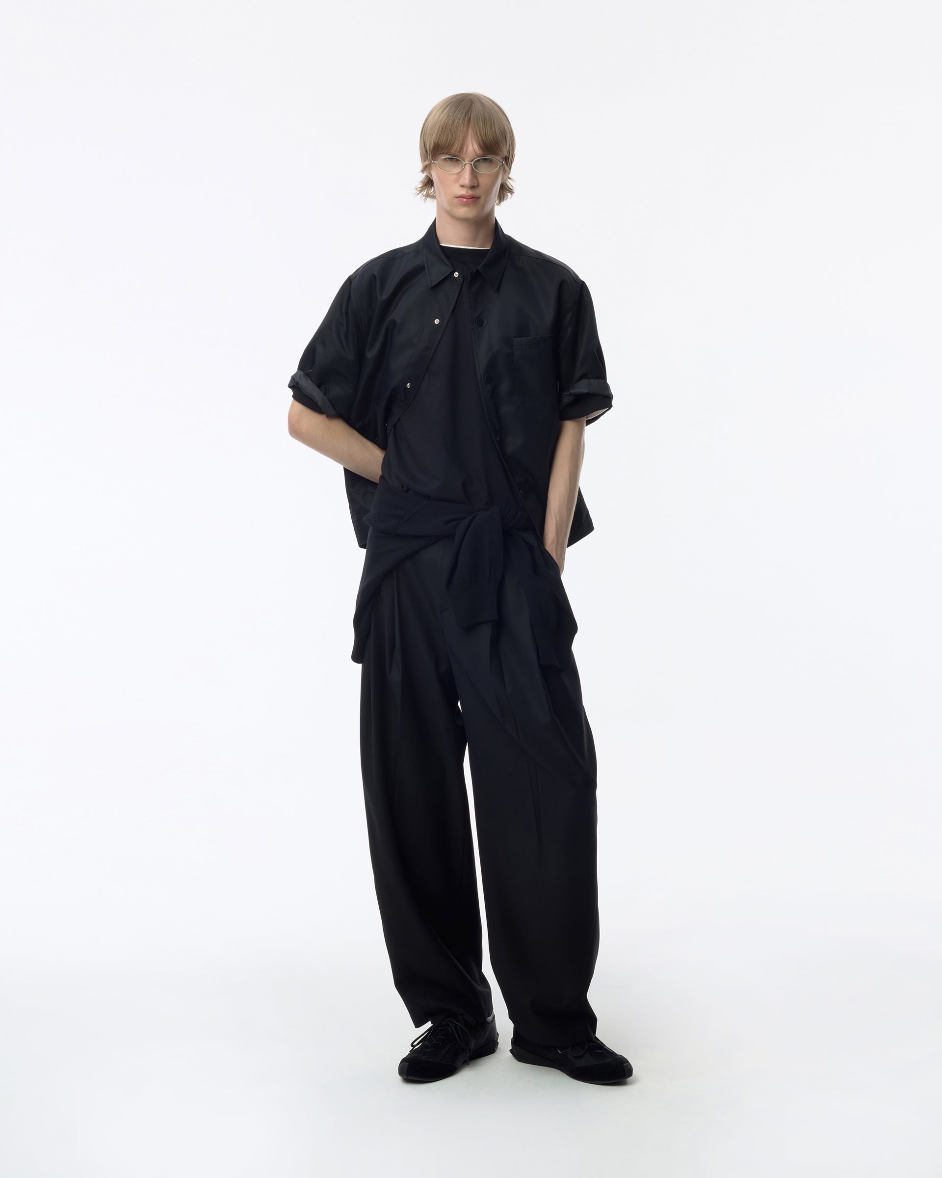 Ader Error - Sig; BK Tag half sleeve shirt 01 (Noir) product image 2 | TRAB K-Fashion Australia