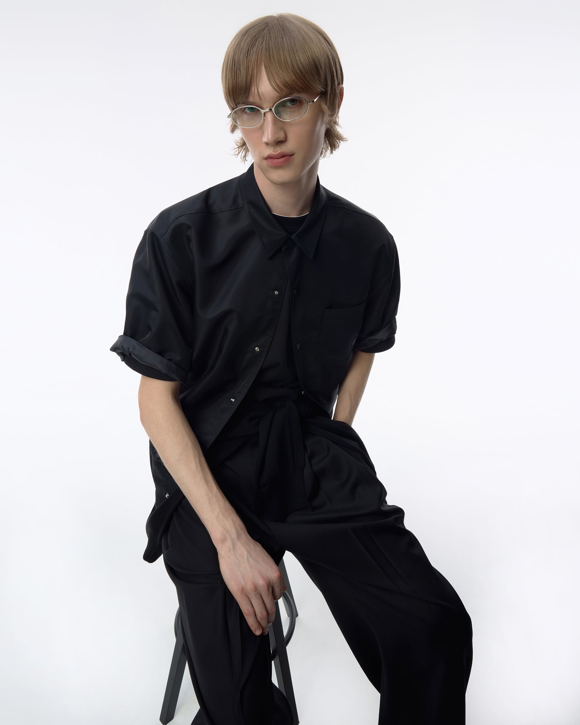 Ader Error - Sig; BK Tag half sleeve shirt 01 (Noir) product image 5 | TRAB K-Fashion Australia