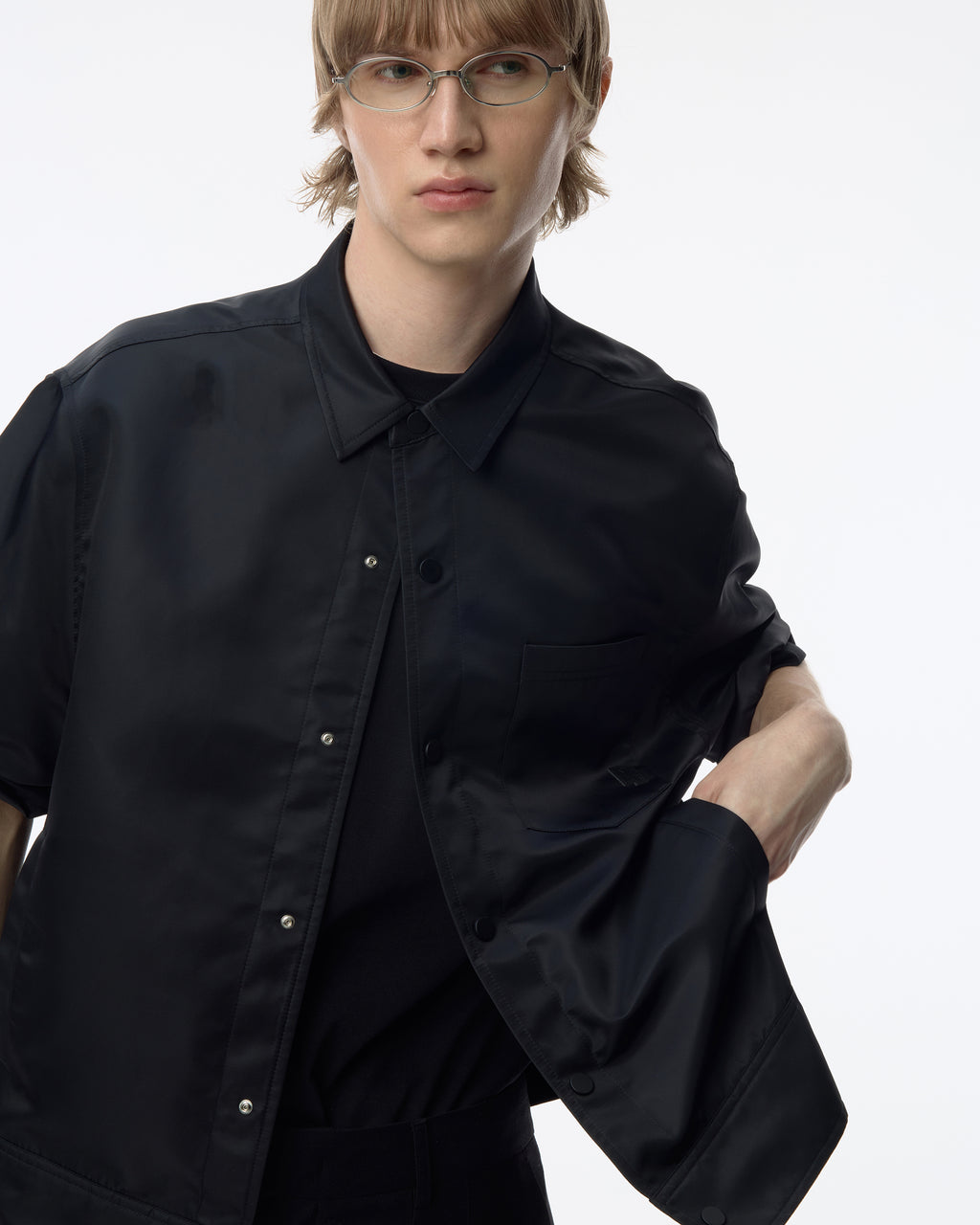 Ader Error - Sig; BK Tag half sleeve shirt 01 (Noir) product image 15 | TRAB K-Fashion Australia