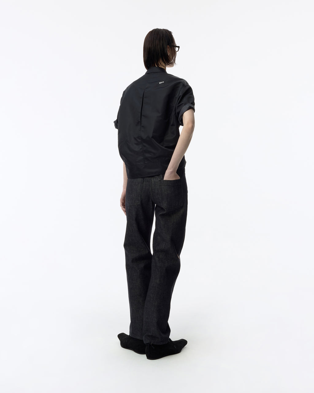 Ader Error - Sig; BK Tag half sleeve shirt 01 (Noir) product image 2 | TRAB K-Fashion Australia