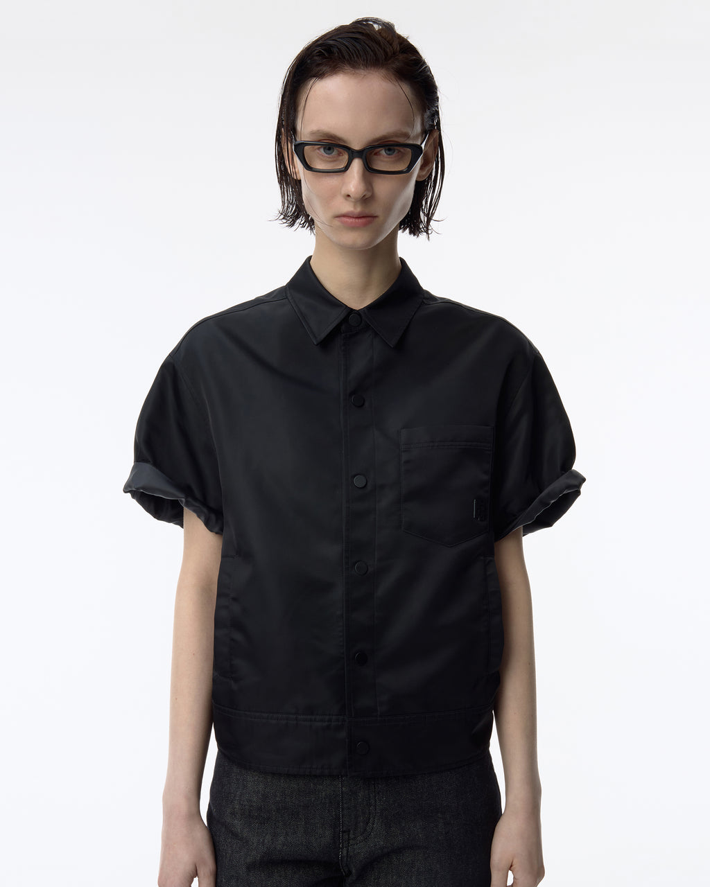 Ader Error - Sig; BK Tag half sleeve shirt 01 (Noir) product image 3 | TRAB K-Fashion Australia