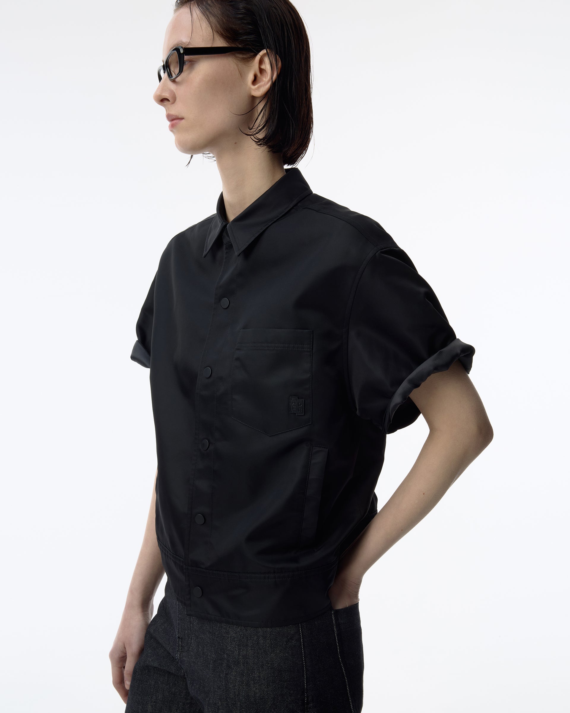 Ader Error - Sig; BK Tag half sleeve shirt 01 (Noir) product image 4 | TRAB K-Fashion Australia