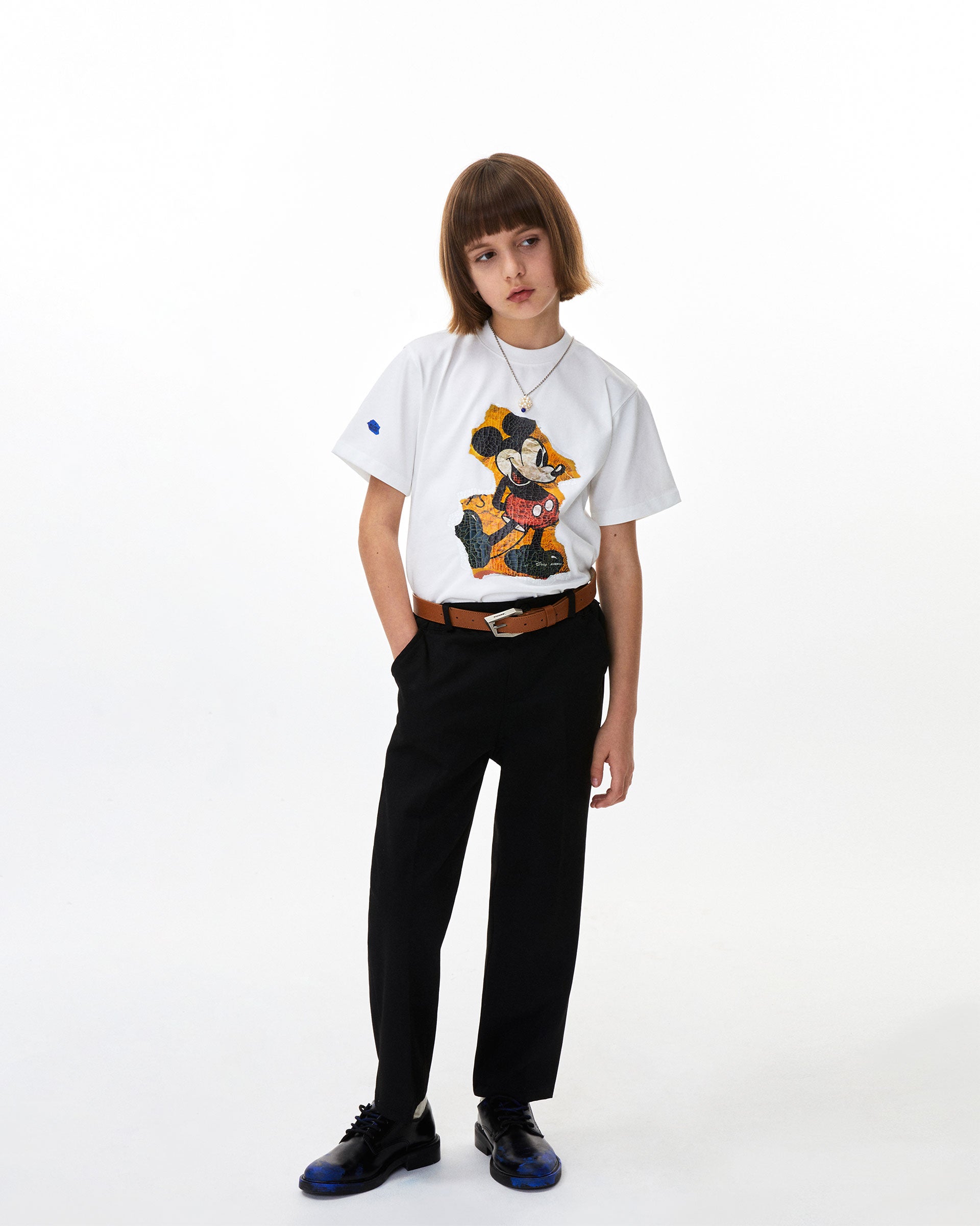 Ader Error - Mickey Mouse T-shirt 02​(Kids) (Off White) product image 1 | TRAB K-Fashion Australia