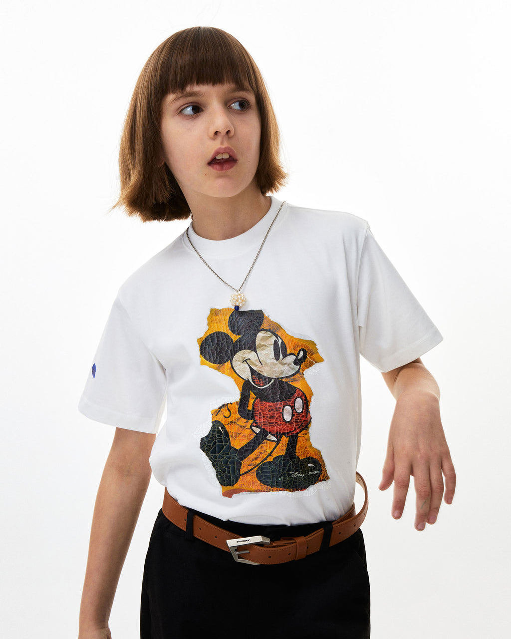 Ader Error - Mickey Mouse T-shirt 02​(Kids) (Off White) product image 2 | TRAB K-Fashion Australia