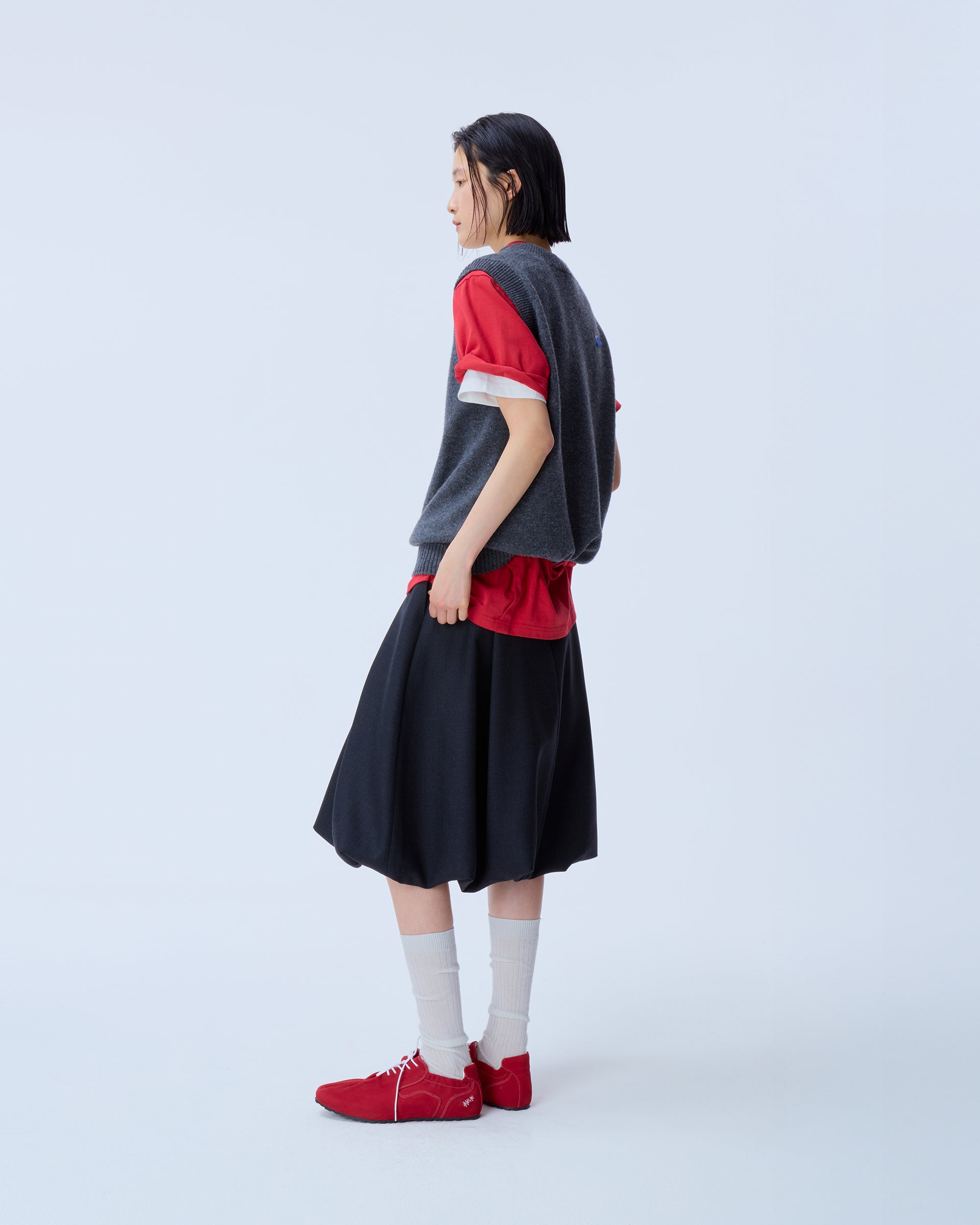 Ader Error - Sig; BL Tag knit vest 01 (Charcoal) product image 2 | TRAB K-Fashion Australia