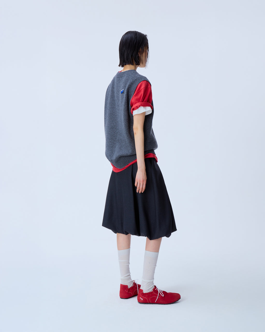 Ader Error - Sig; BL Tag knit vest 01 (Charcoal) product image 3 | TRAB K-Fashion Australia
