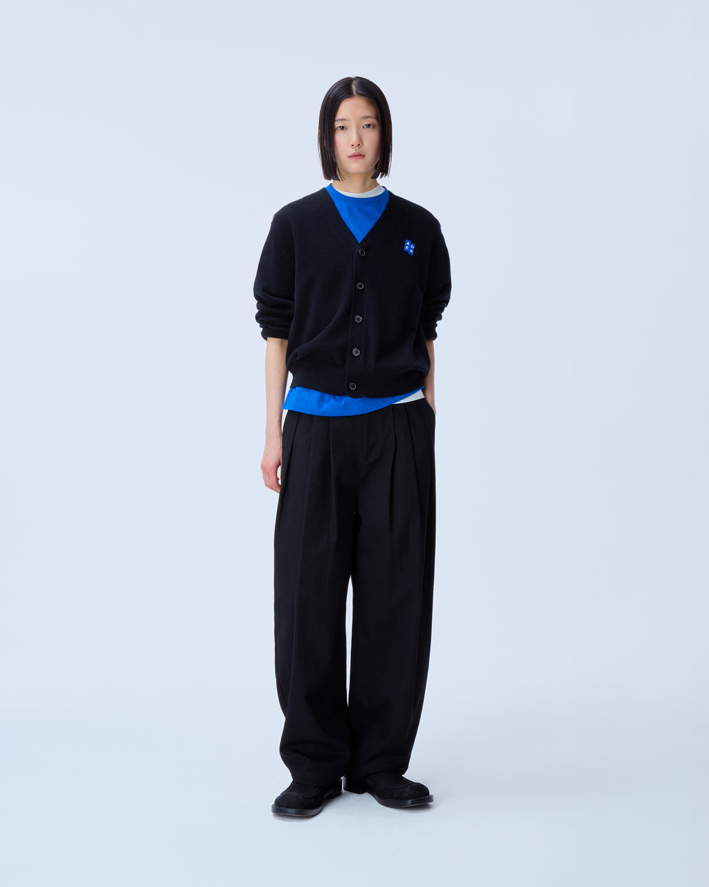 Ader Error - Sig; BL Tag cardigan 01 (Noir) product image 1 | TRAB K-Fashion Australia