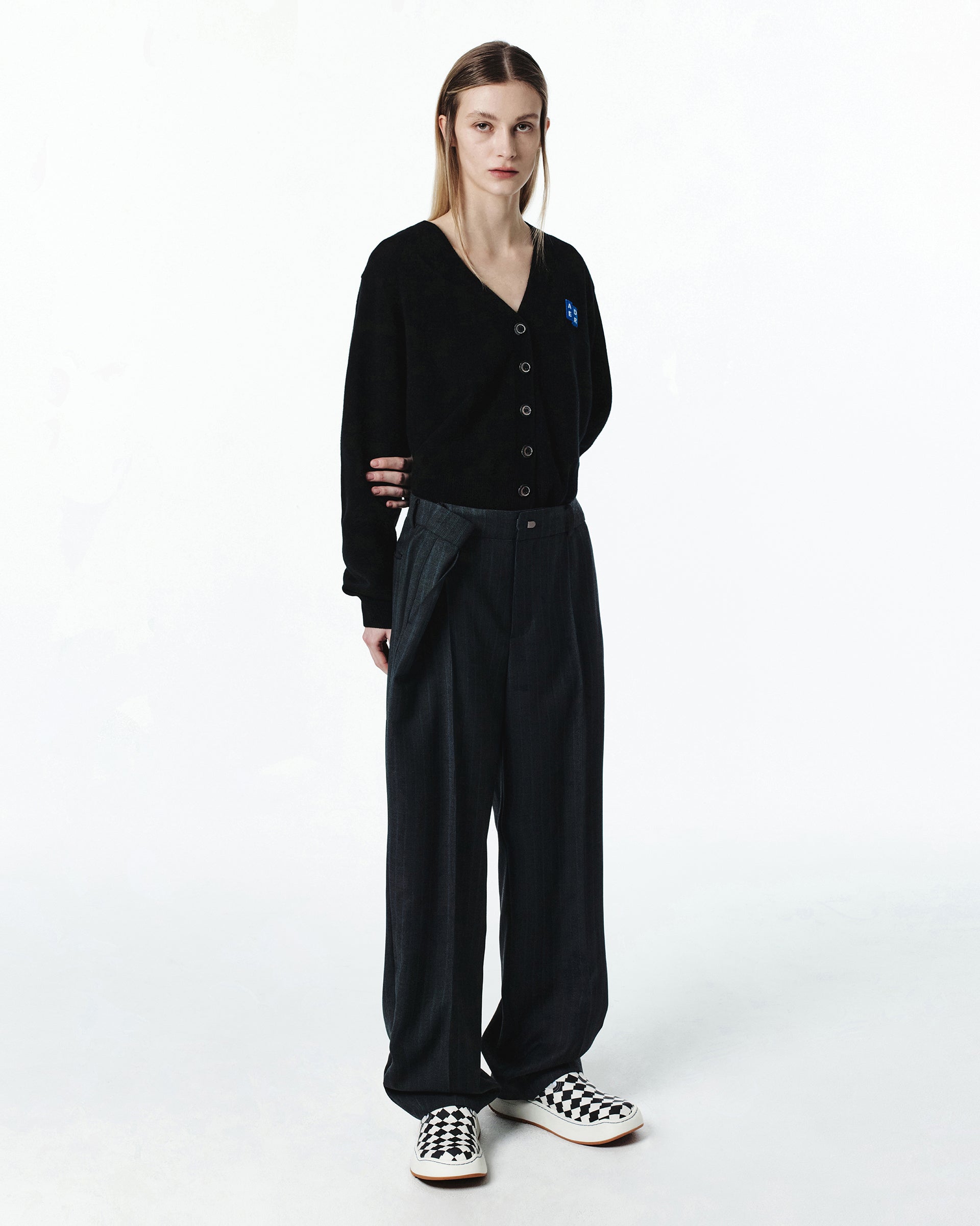 Ader Error - Sig; BL Tag cardigan 01 (Noir) product image 1 | TRAB K-Fashion Australia