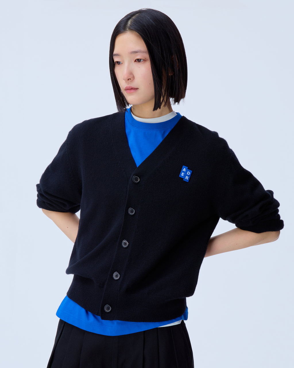 Ader Error - Sig; BL Tag cardigan 01 (Noir) product image 4 | TRAB K-Fashion Australia