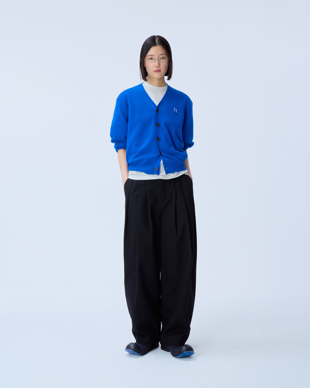 Ader Error - Sig; BL Tag cardigan 01 (Z-Blue) product image 1 | TRAB K-Fashion Australia