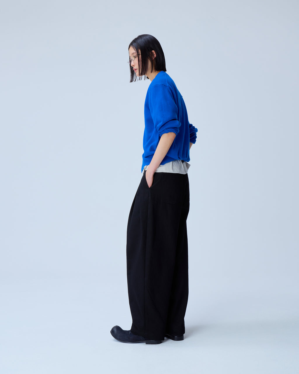 Ader Error - Sig; BL Tag cardigan 01 (Z-Blue) product image 2 | TRAB K-Fashion Australia
