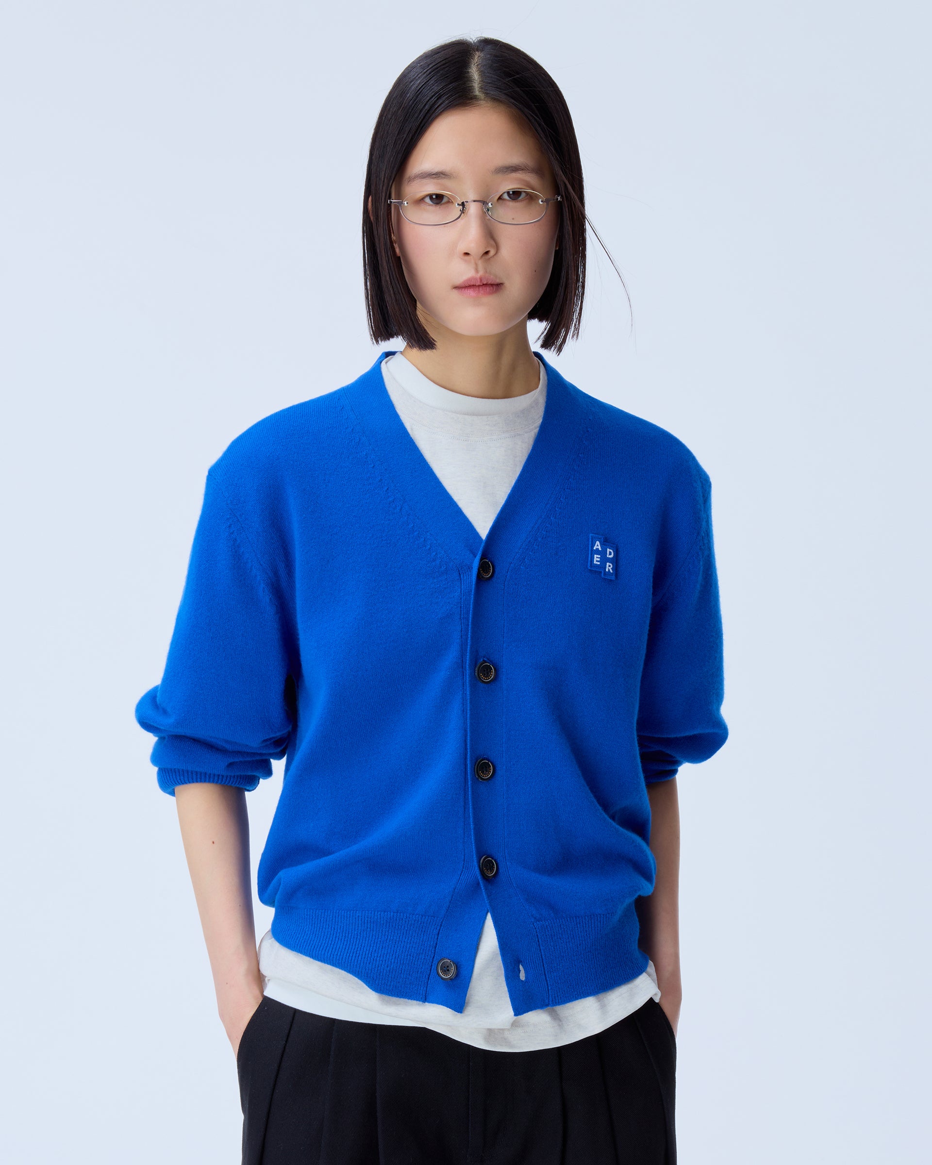 Ader Error - Sig; BL Tag cardigan 01 (Z-Blue) product image 4 | TRAB K-Fashion Australia