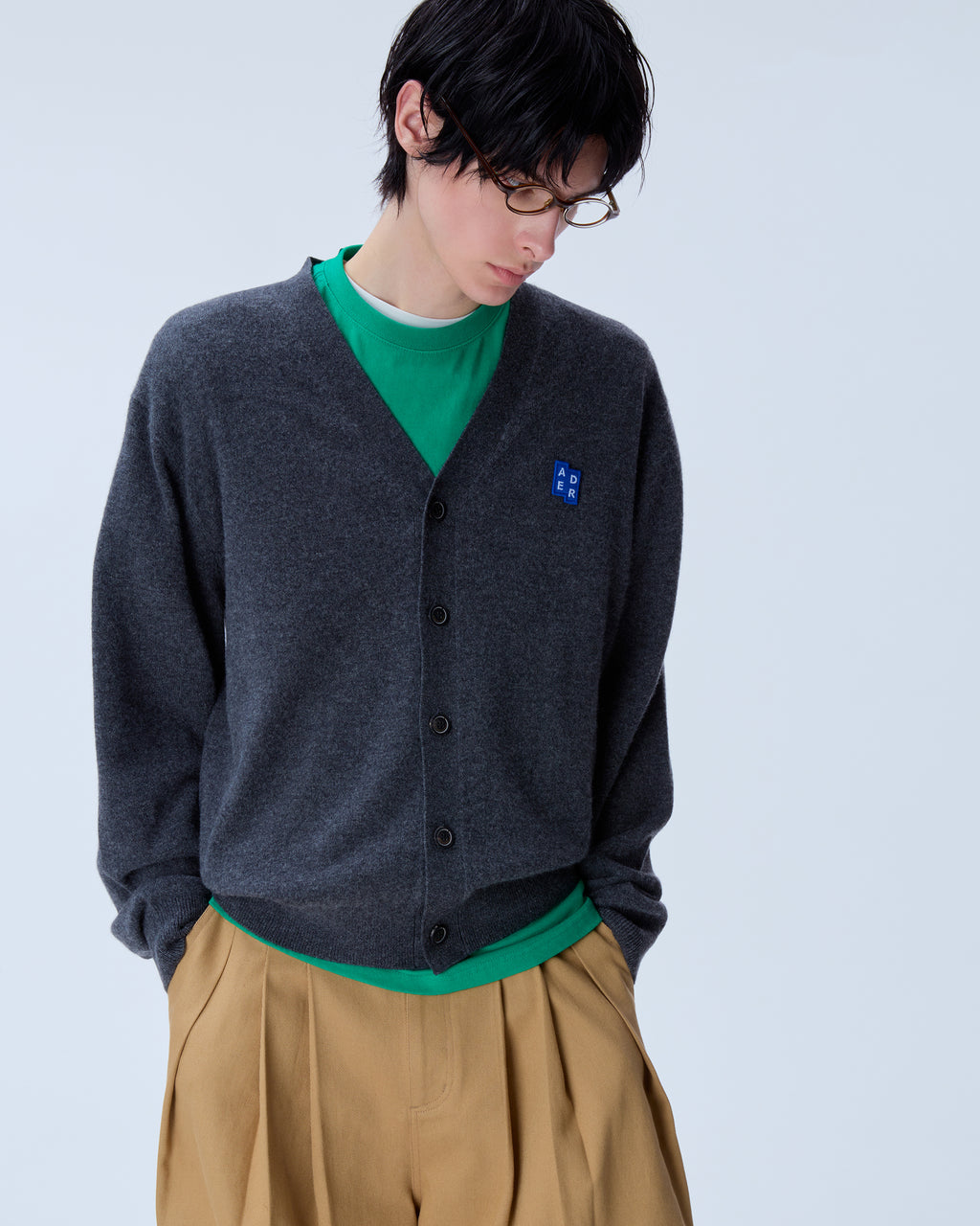 Ader Error - Sig; BL Tag cardigan 01 (Charcoal) product image 12 | TRAB K-Fashion Australia