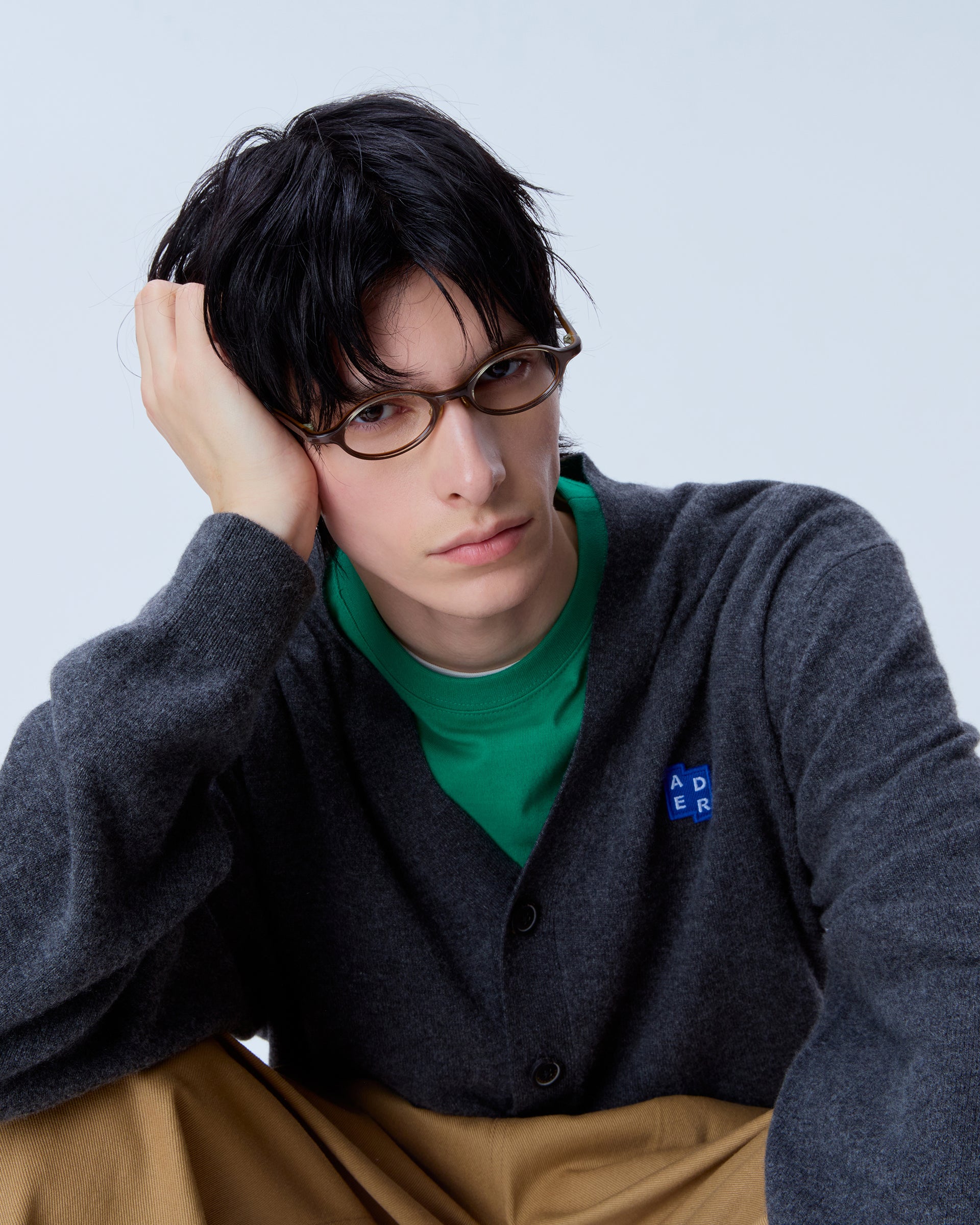 Ader Error - Sig; BL Tag cardigan 01 (Charcoal) product image 13 | TRAB K-Fashion Australia