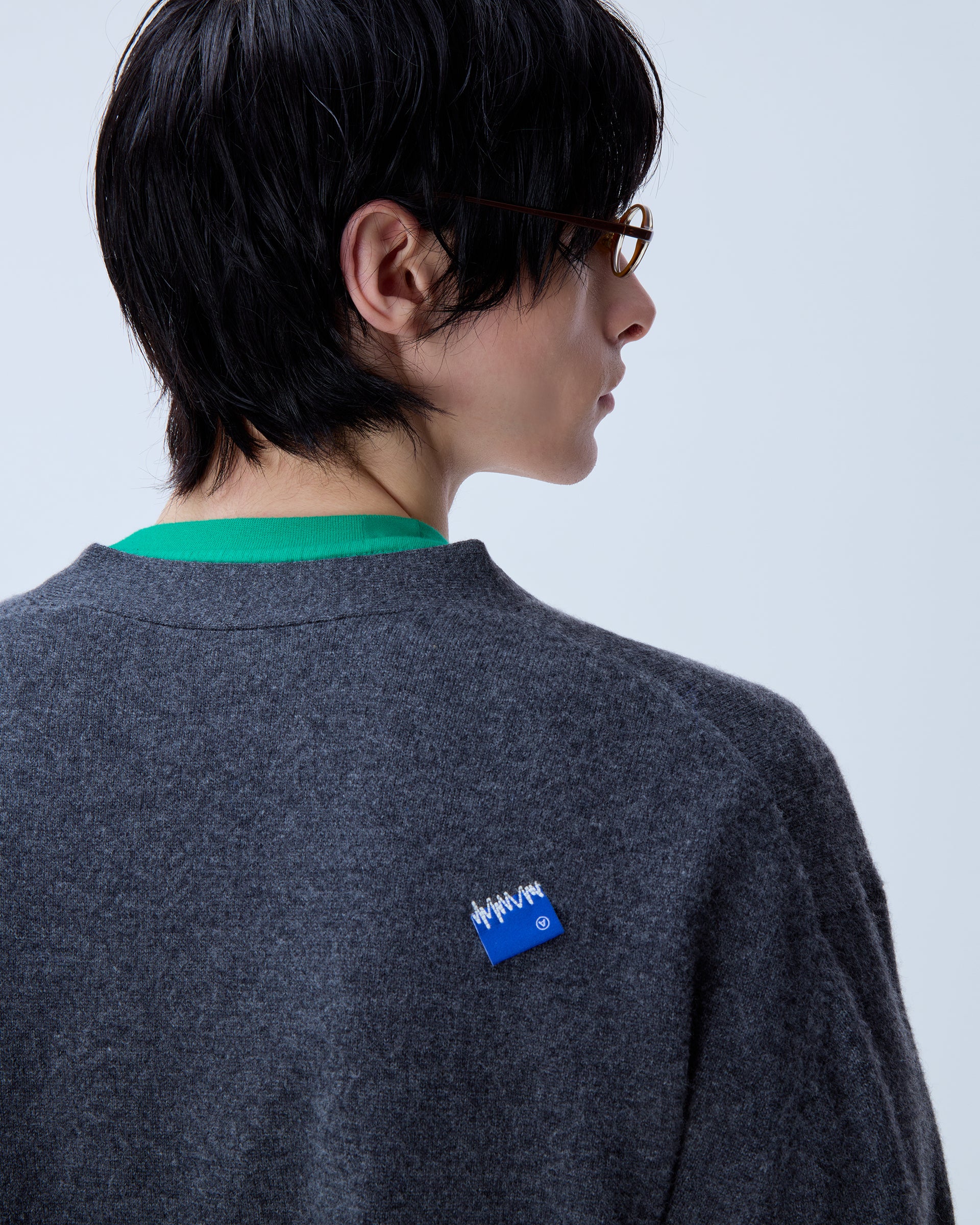 Ader Error - Sig; BL Tag cardigan 01 (Charcoal) product image 15 | TRAB K-Fashion Australia