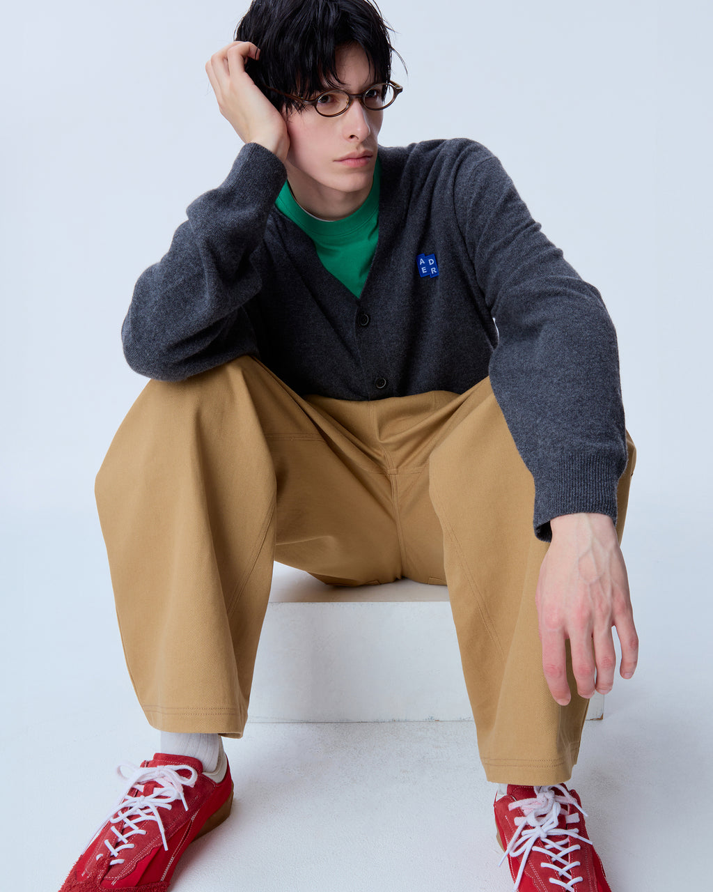 Ader Error - Sig; BL Tag cardigan 01 (Charcoal) product image 16 | TRAB K-Fashion Australia