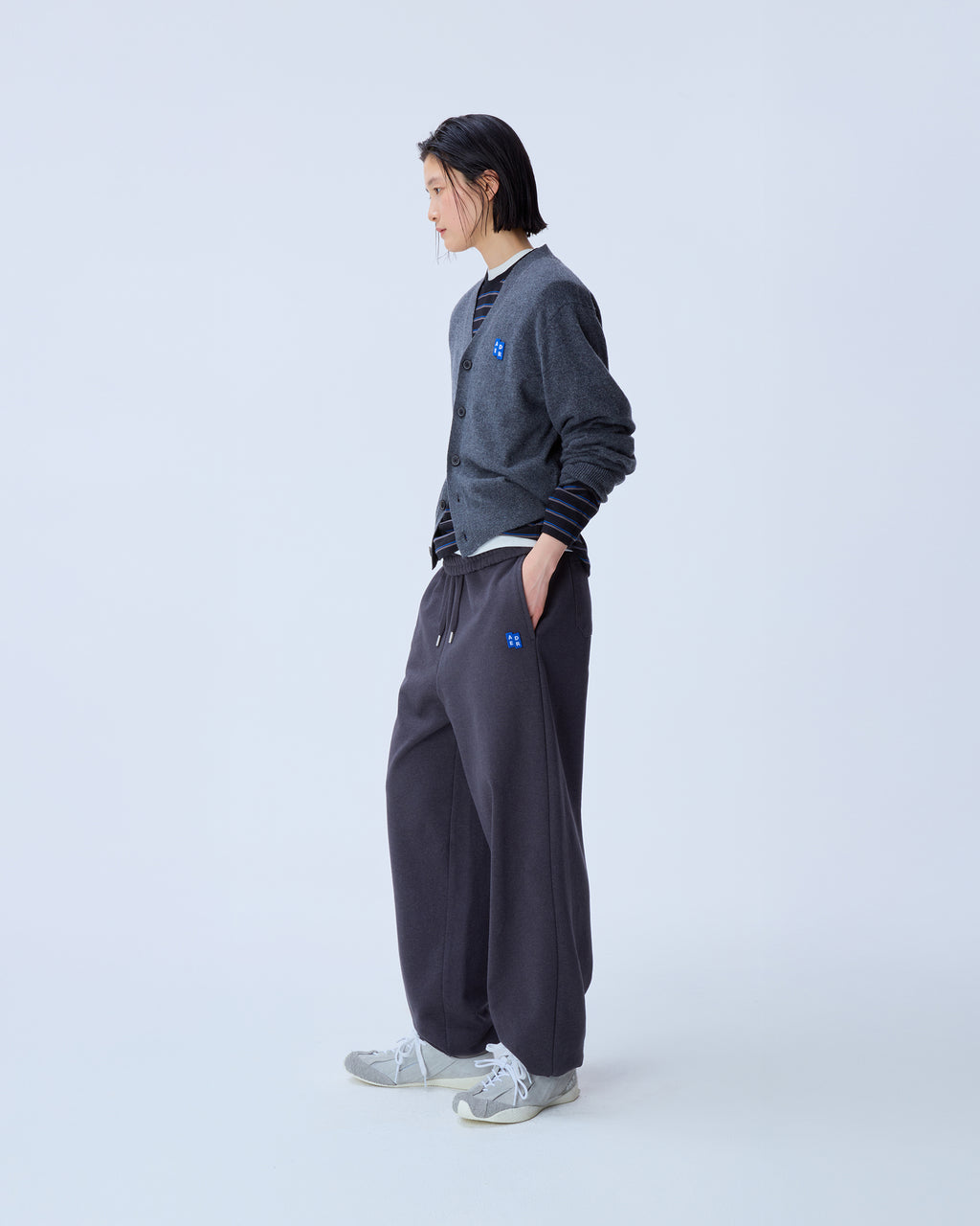 Ader Error - Sig; BL Tag cardigan 01 (Charcoal) product image 2 | TRAB K-Fashion Australia