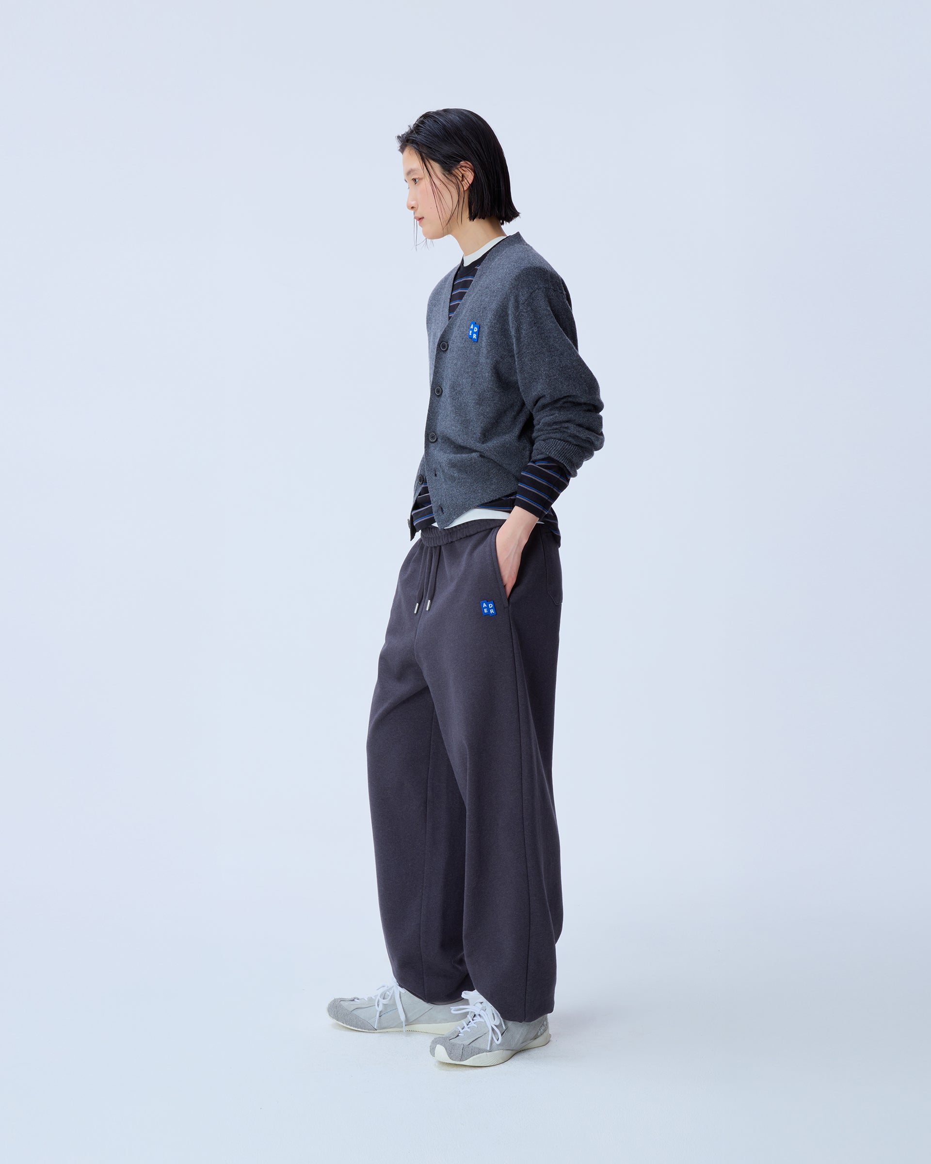 Ader Error - Sig; BL Tag cardigan 01 (Charcoal) product image 2 | TRAB K-Fashion Australia