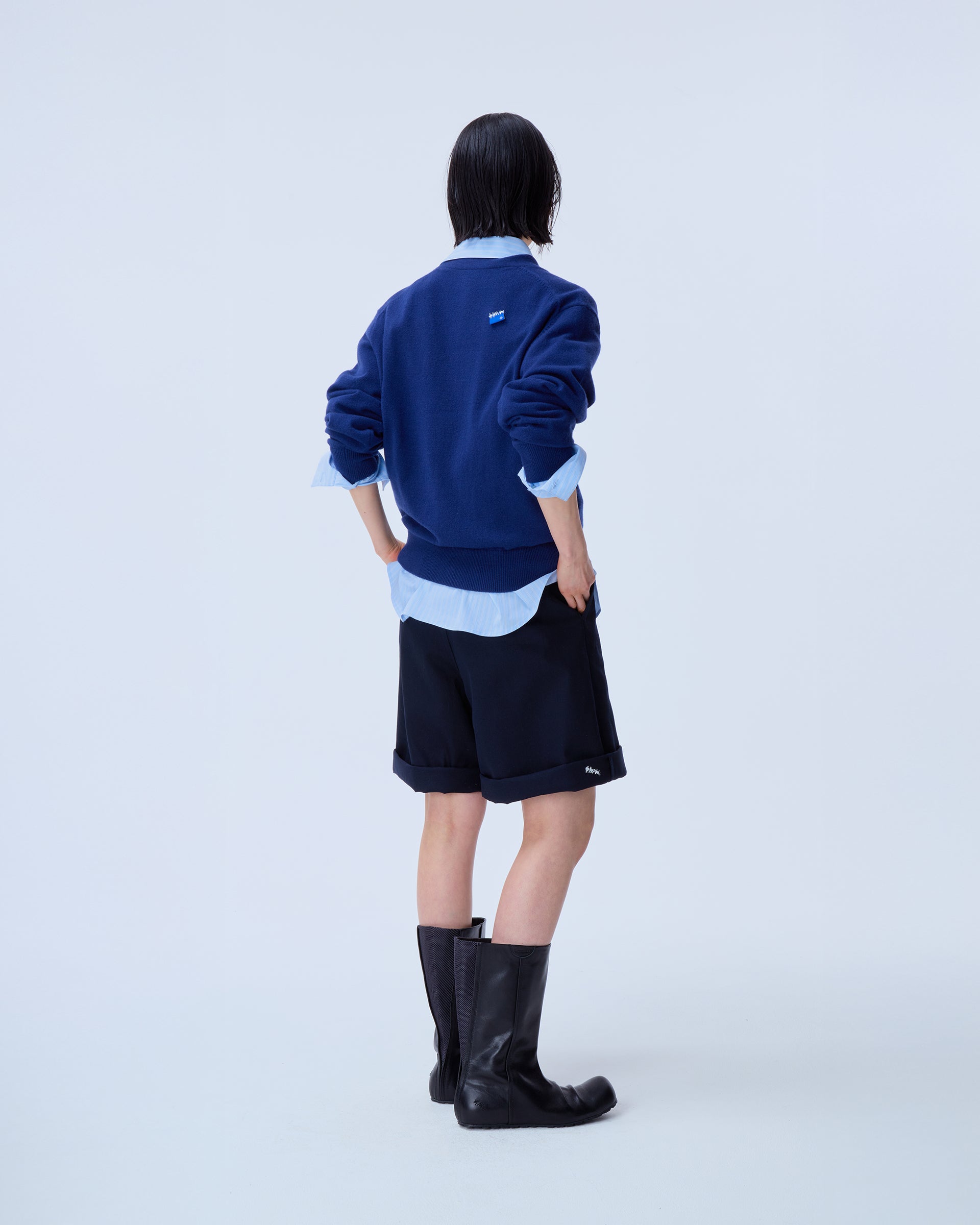 Ader Error - Sig; BL Tag cardigan 01 (Navy) product image 3 | TRAB K-Fashion Australia