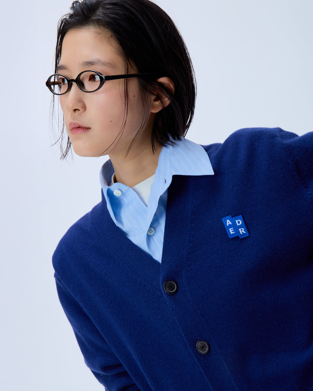 Ader Error - Sig; BL Tag cardigan 01 (Navy) product image 4 | TRAB K-Fashion Australia