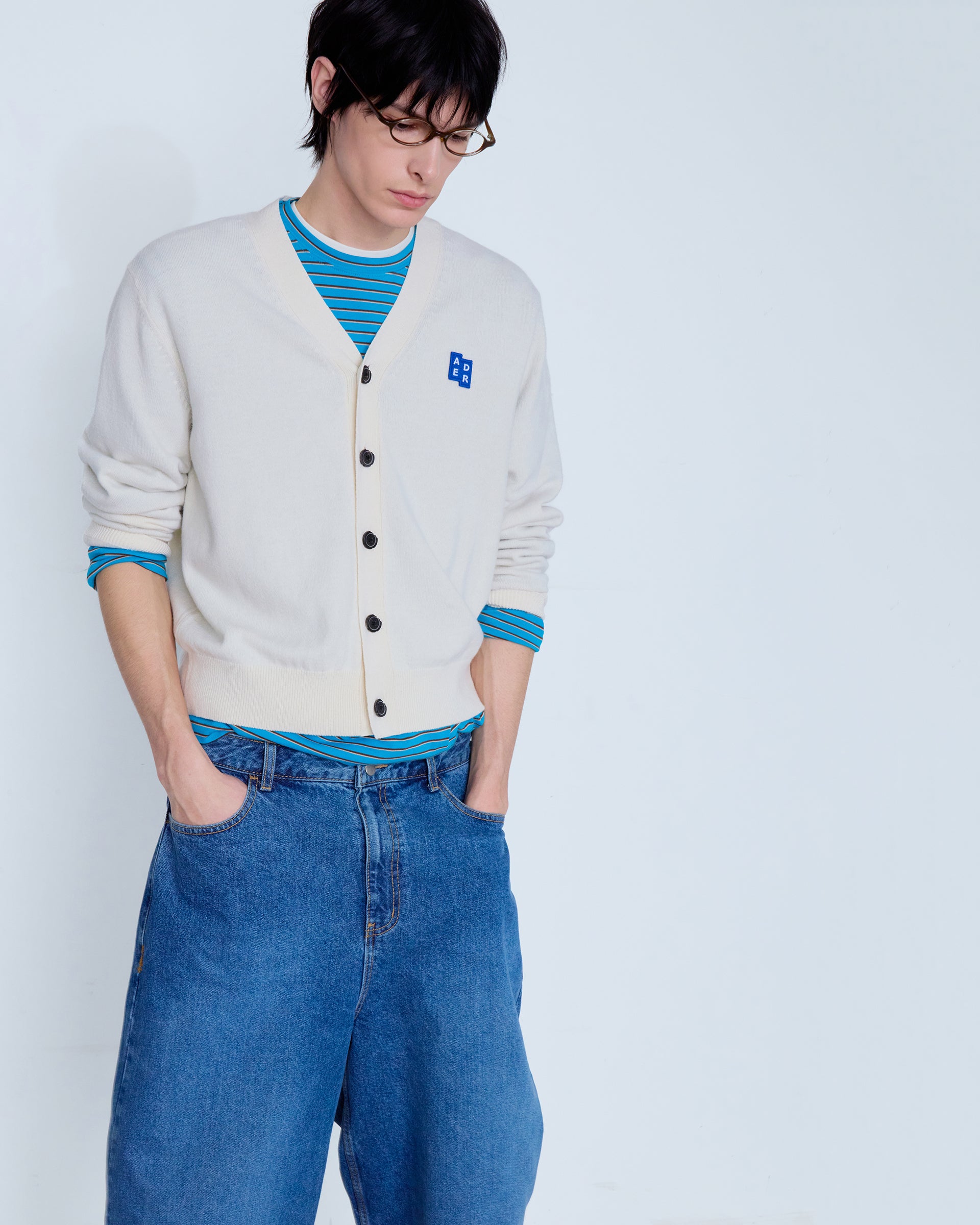 Ader Error - Sig; BL Tag cardigan 01 (Oatmeal) product image 13 | TRAB K-Fashion Australia