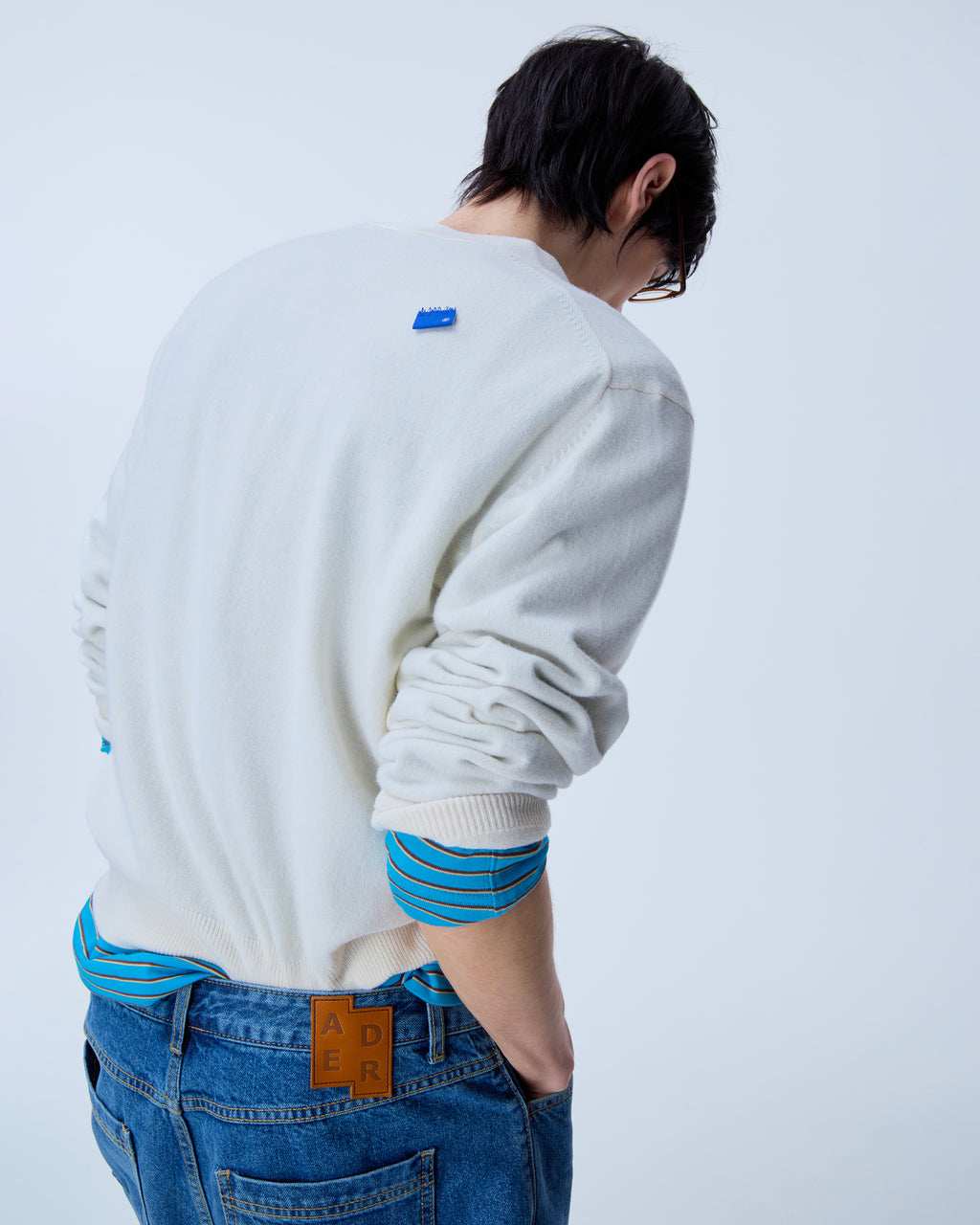 Ader Error - Sig; BL Tag cardigan 01 (Oatmeal) product image 16 | TRAB K-Fashion Australia