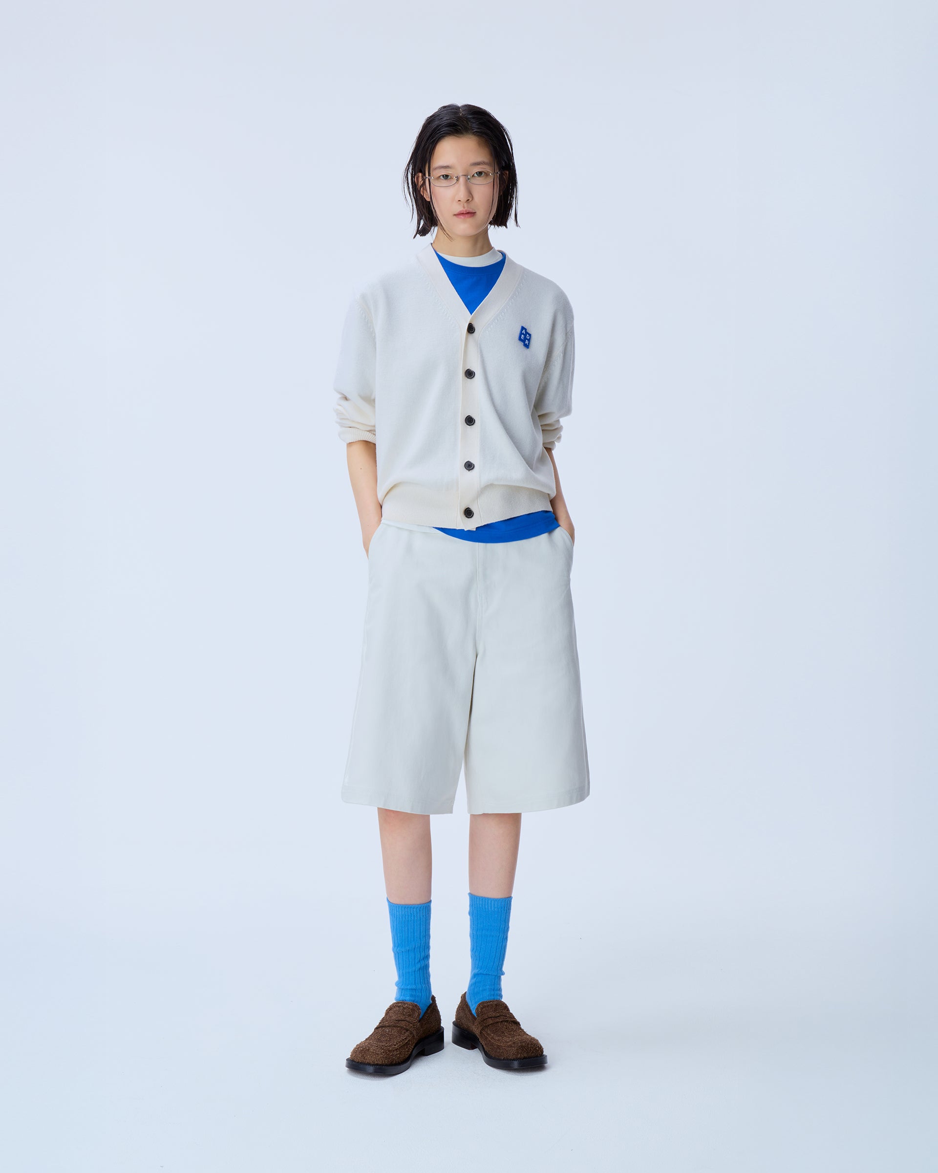Ader Error - Sig; BL Tag cardigan 01 (Oatmeal) product image 1 | TRAB K-Fashion Australia