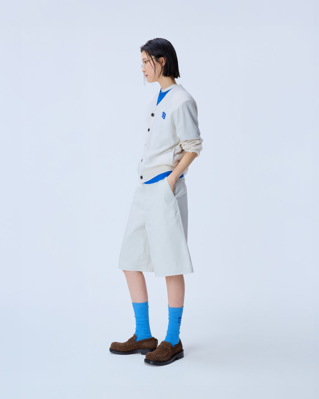 Ader Error - Sig; BL Tag cardigan 01 (Oatmeal) product image 2 | TRAB K-Fashion Australia