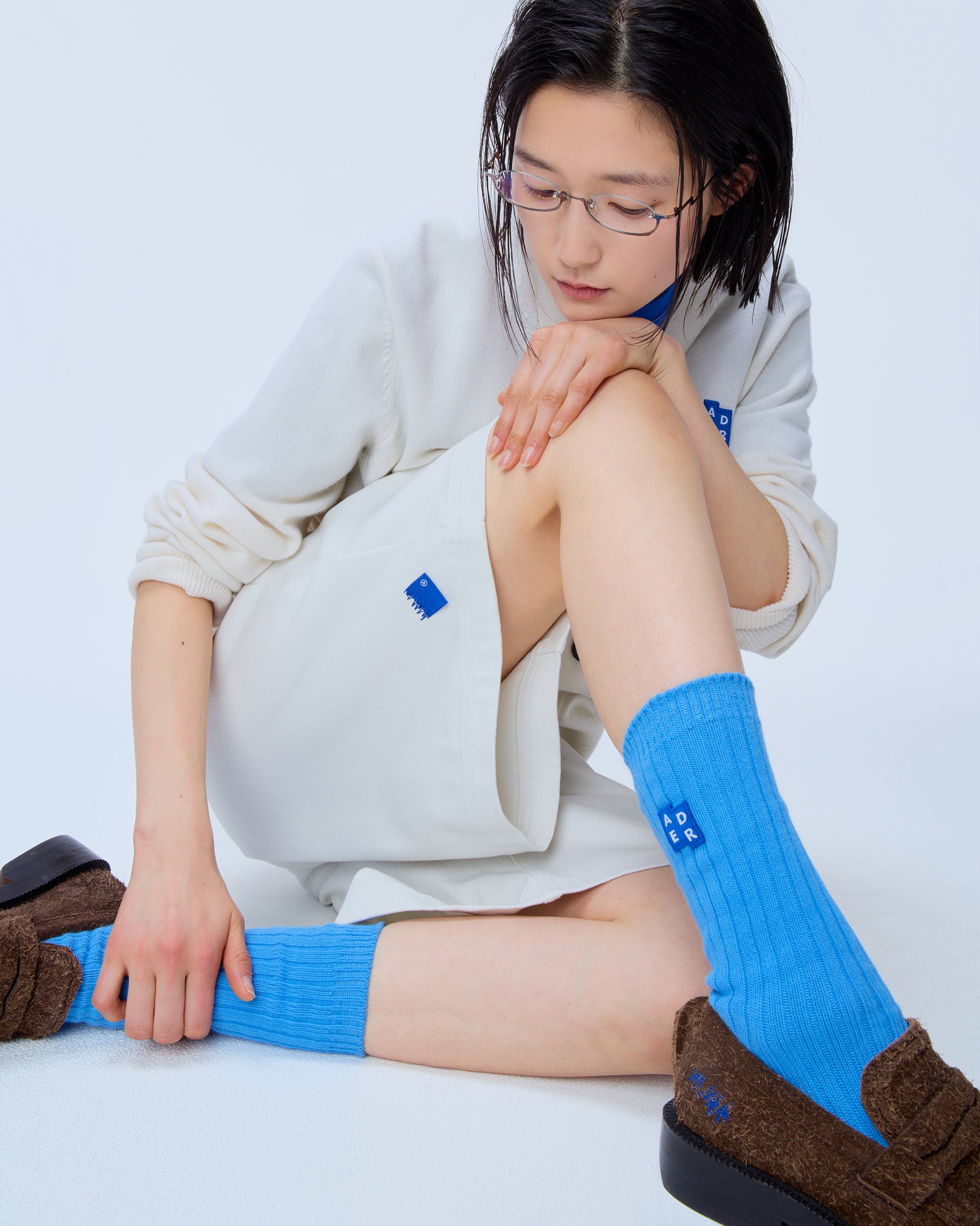 Ader Error - Sig; BL Tag cardigan 01 (Oatmeal) product image 4 | TRAB K-Fashion Australia