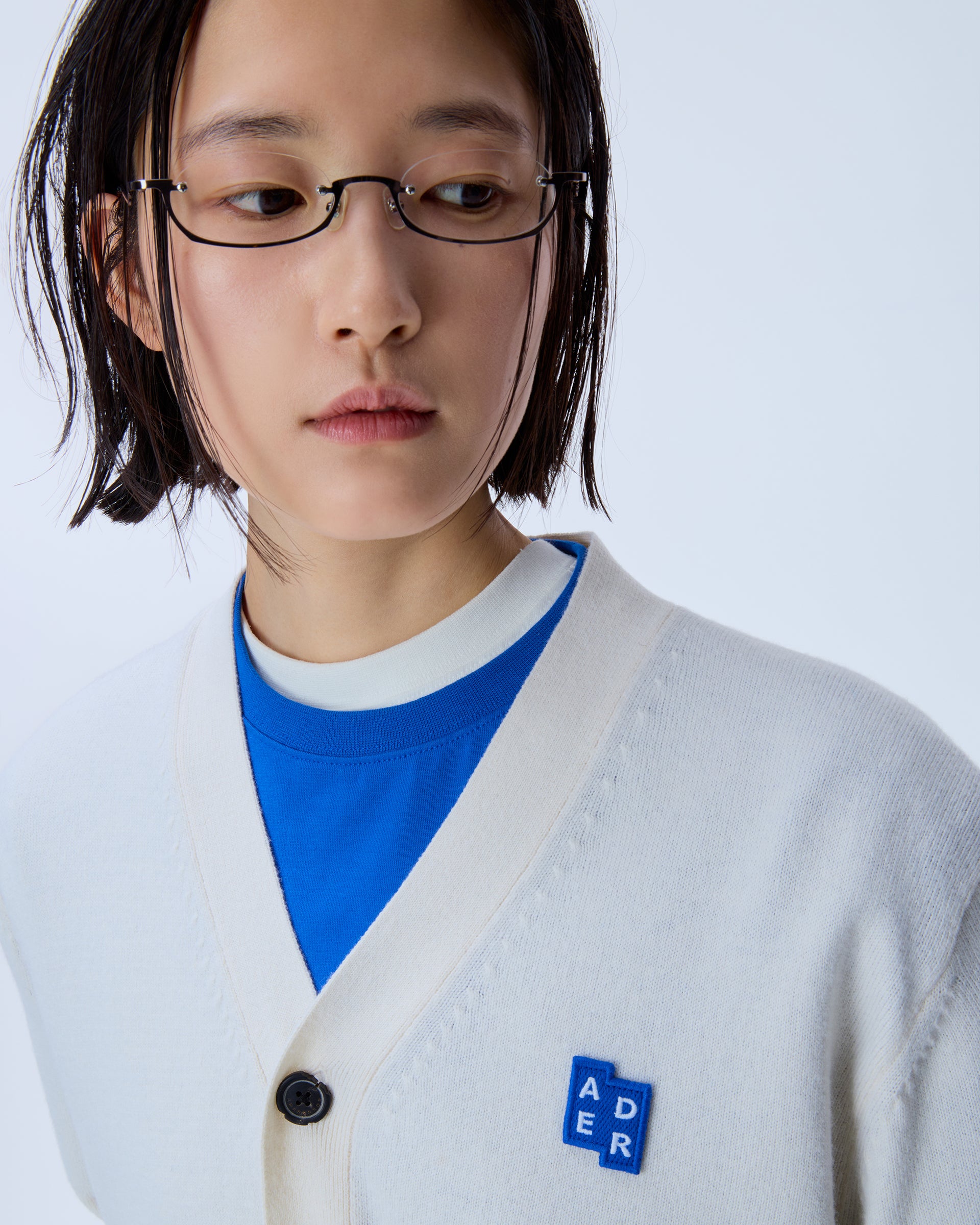 Ader Error - Sig; BL Tag cardigan 01 (Oatmeal) product image 5 | TRAB K-Fashion Australia