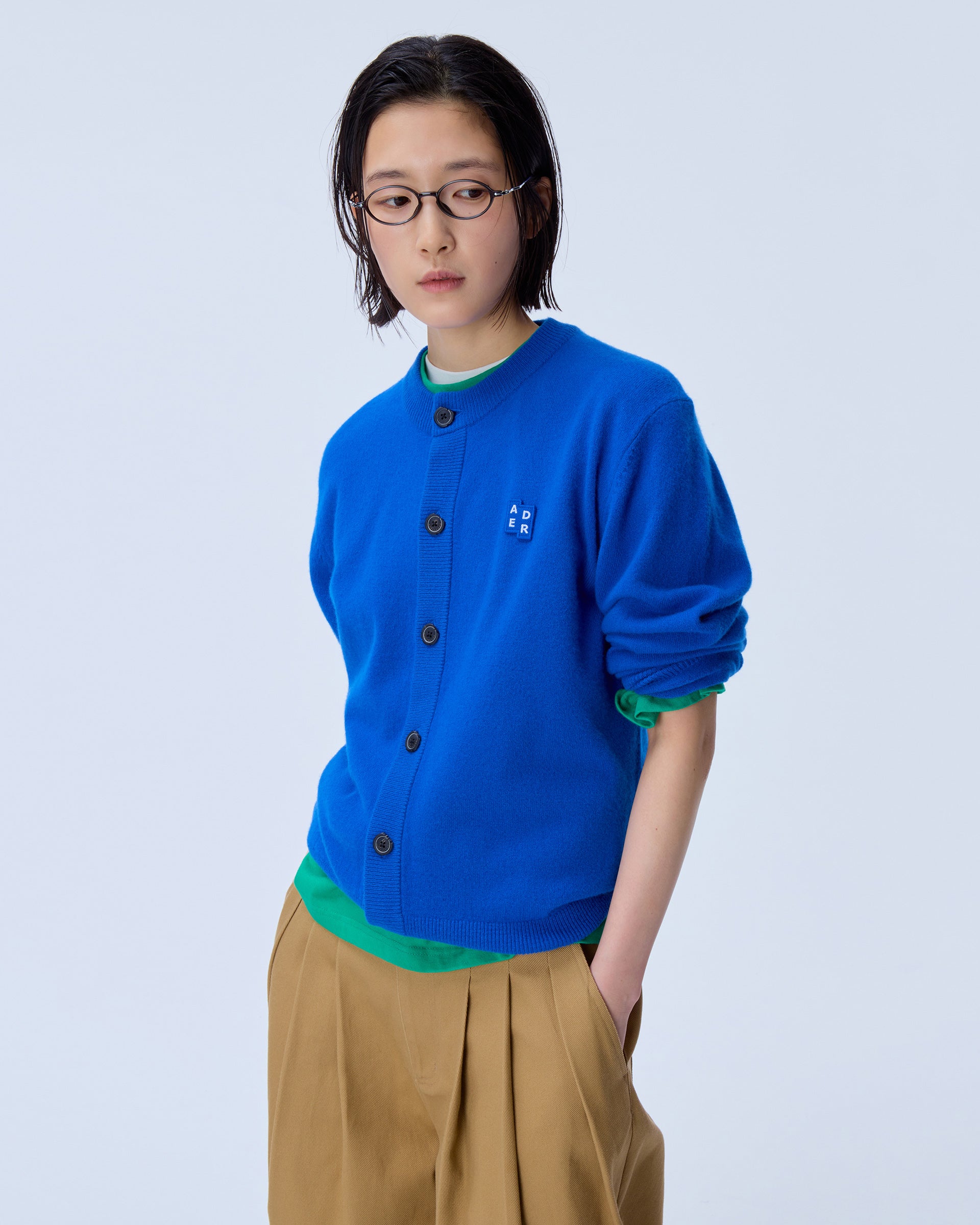 Ader Error - Sig; BL Tag cardigan 02 (Z-Blue) product image 4 | TRAB K-Fashion Australia