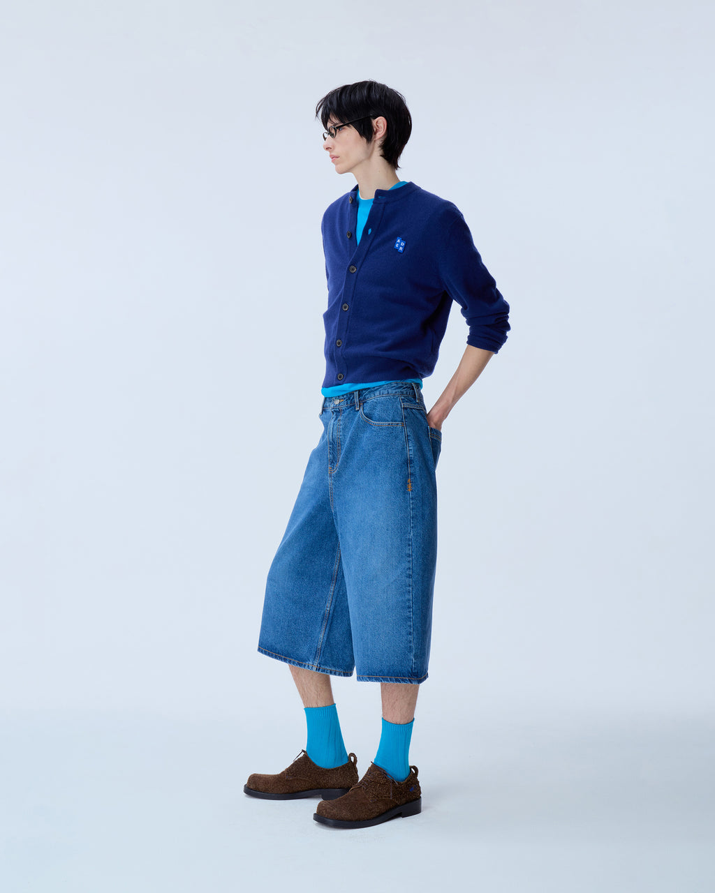 Ader Error - Sig; BL Tag cardigan 02 (Navy) product image 2 | TRAB K-Fashion Australia