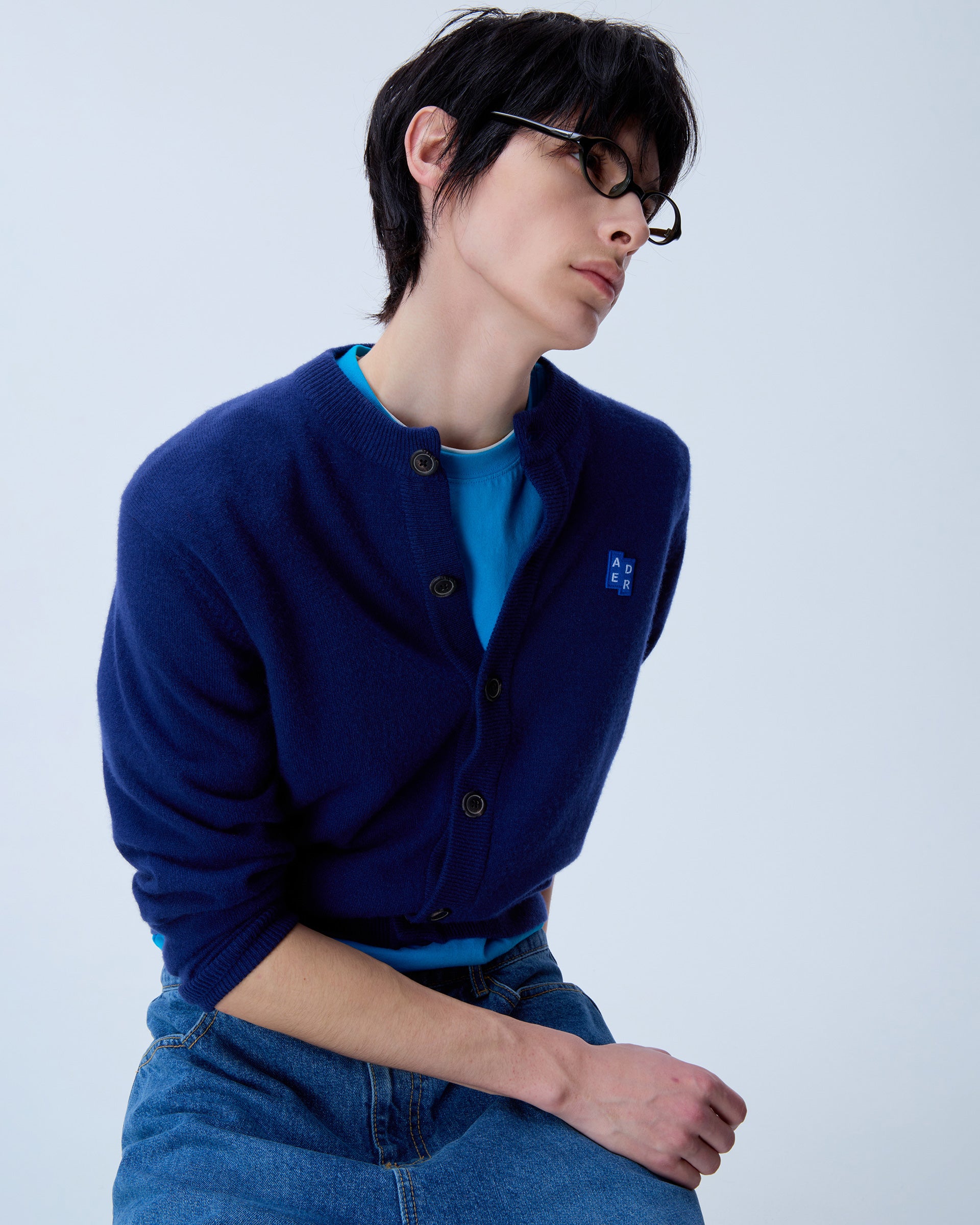 Ader Error - Sig; BL Tag cardigan 02 (Navy) product image 11 | TRAB K-Fashion Australia