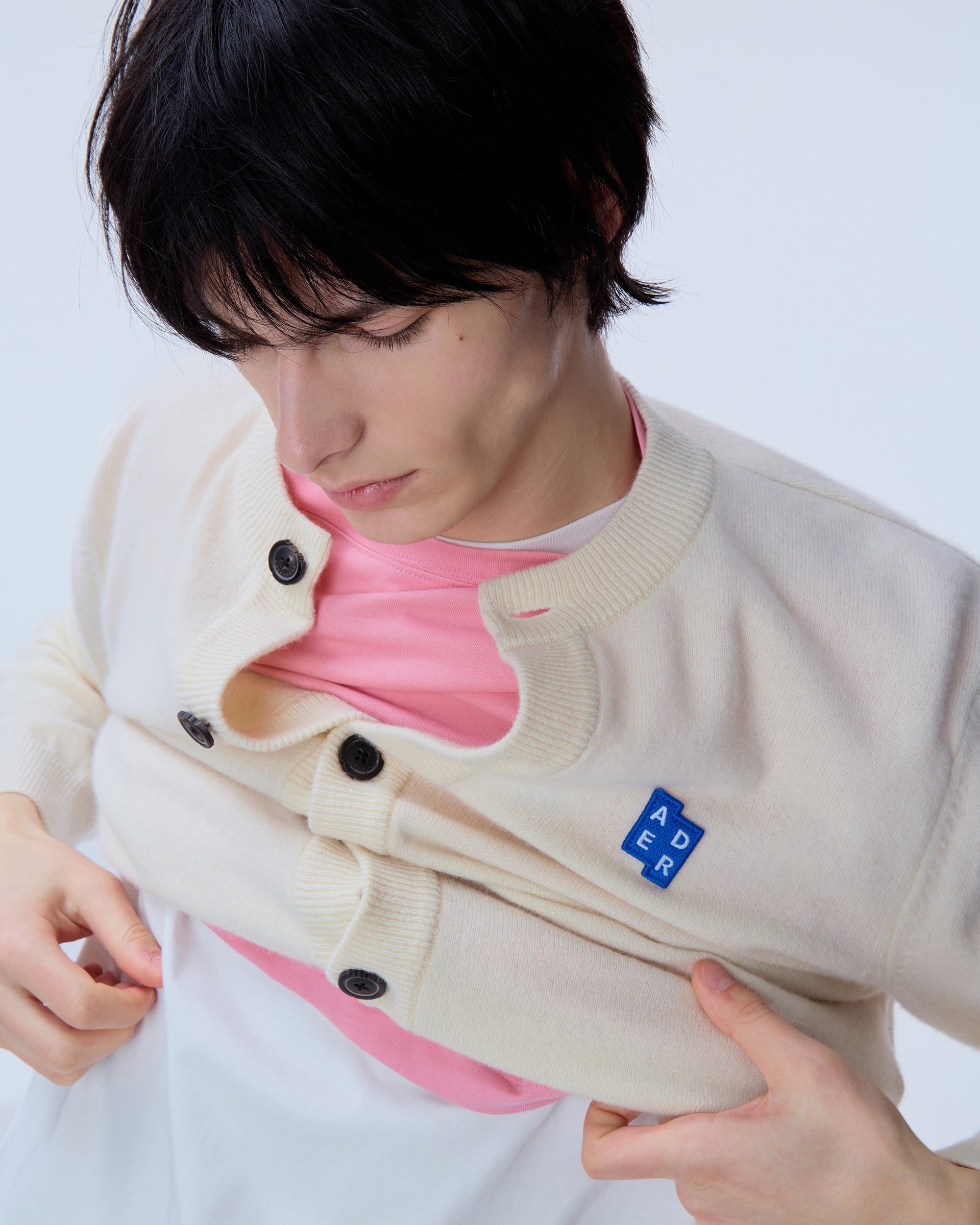 Ader Error - Sig; BL Tag cardigan 02 (Oatmeal) product image 13 | TRAB K-Fashion Australia