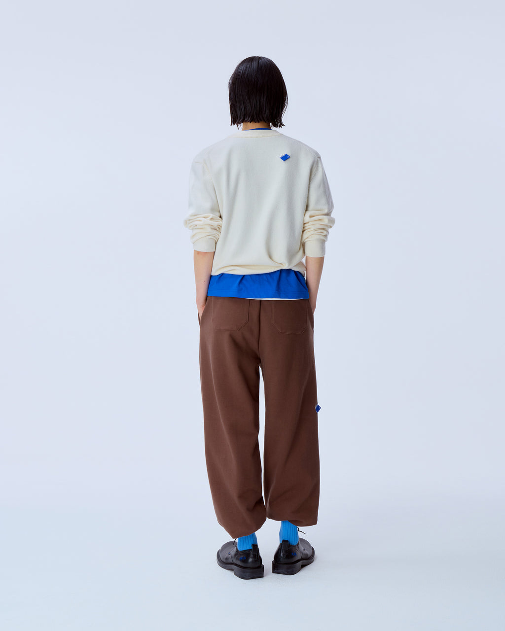 Ader Error - Sig; BL Tag cardigan 02 (Oatmeal) product image 3 | TRAB K-Fashion Australia