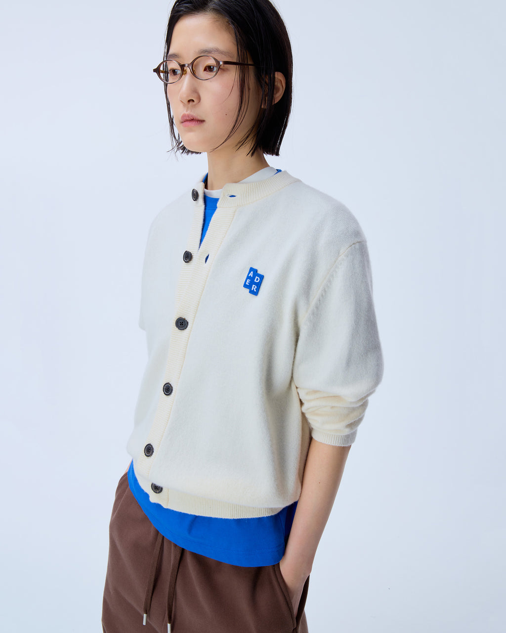 Ader Error - Sig; BL Tag cardigan 02 (Oatmeal) product image 4 | TRAB K-Fashion Australia