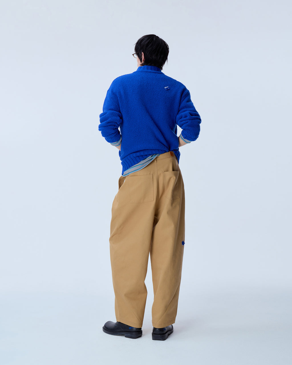Ader Error - Sig; BL Tag knit zip-up 01 (Blue) product image 11 | TRAB K-Fashion Australia