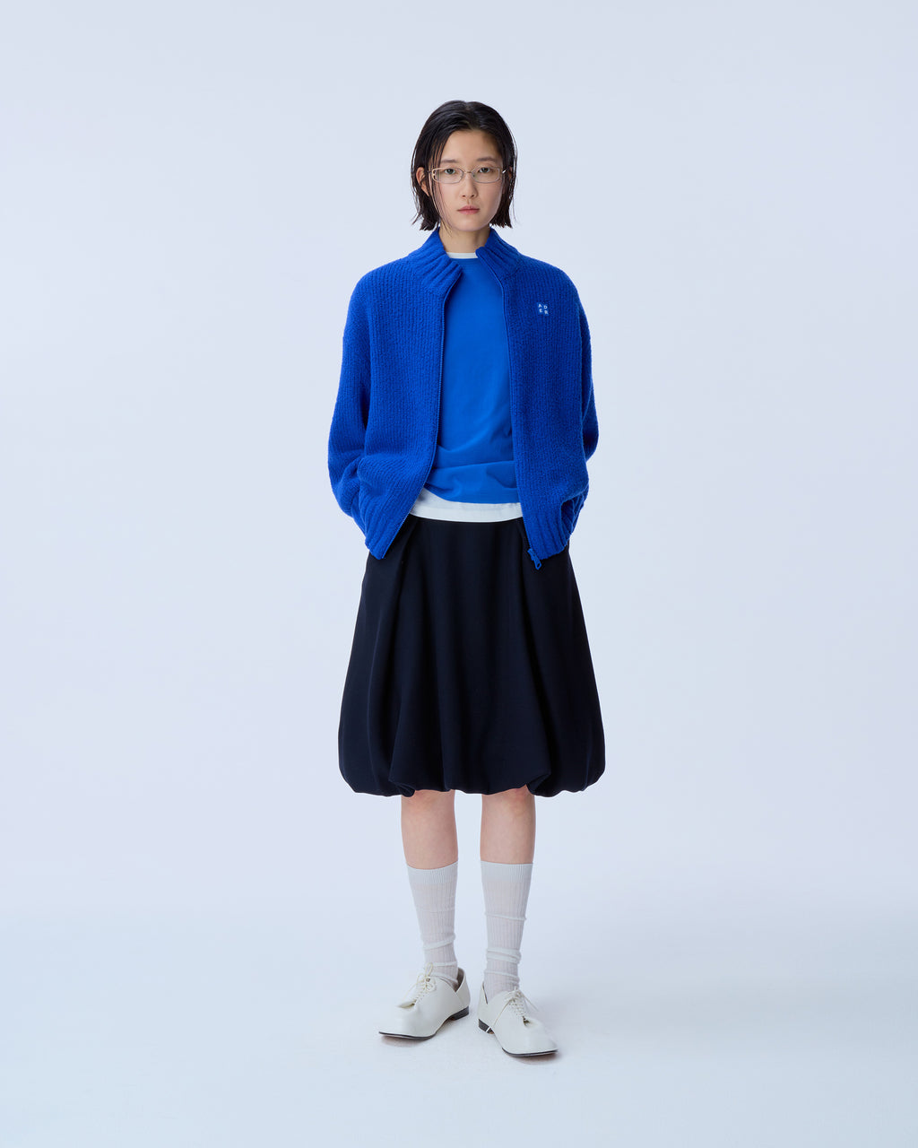 Ader Error - Sig; BL Tag knit zip-up 01 (Blue) product image 1 | TRAB K-Fashion Australia