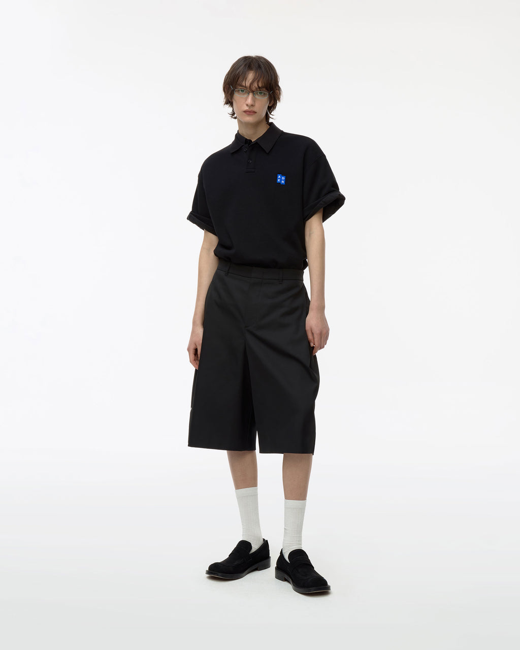 Ader Error - Sig; BL Tag polo t-shirt 01 (Noir) product image 7 | TRAB K-Fashion Australia