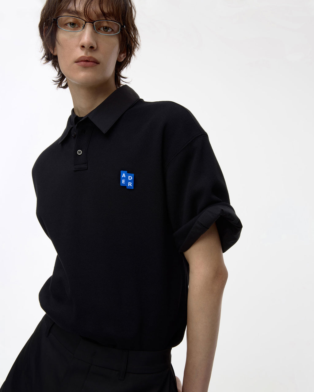 Ader Error - Sig; BL Tag polo t-shirt 01 (Noir) product image 9 | TRAB K-Fashion Australia