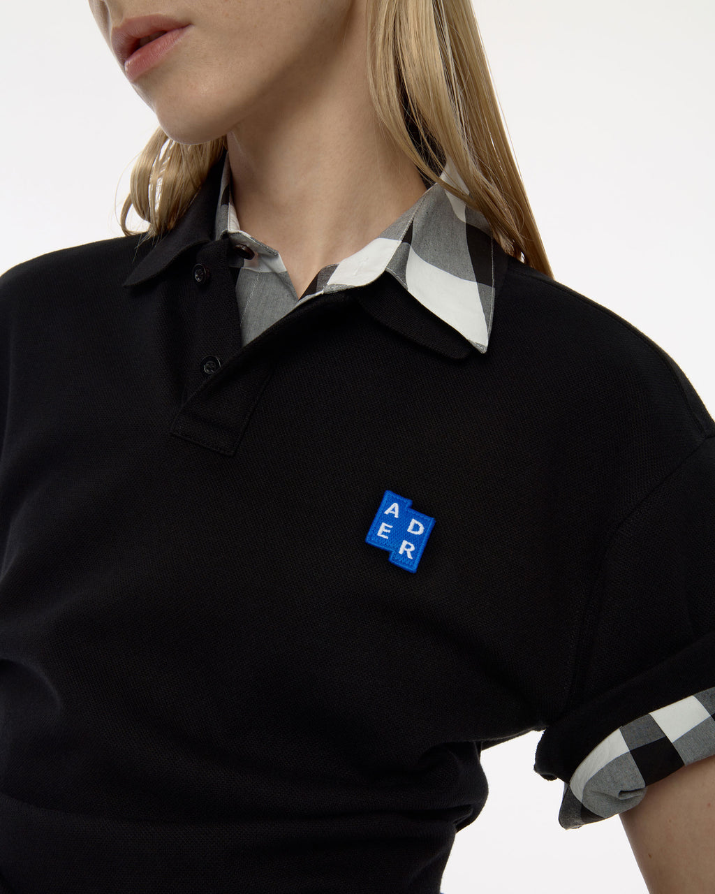 Ader Error - Sig; BL Tag polo t-shirt 01 (Noir) product image 3 | TRAB K-Fashion Australia