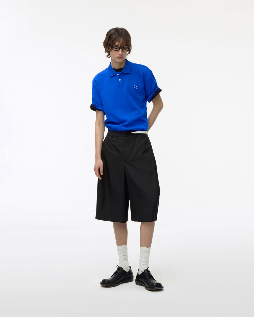 Ader Error - Sig; BL Tag polo t-shirt 01 (Blue) product image 8 | TRAB K-Fashion Australia