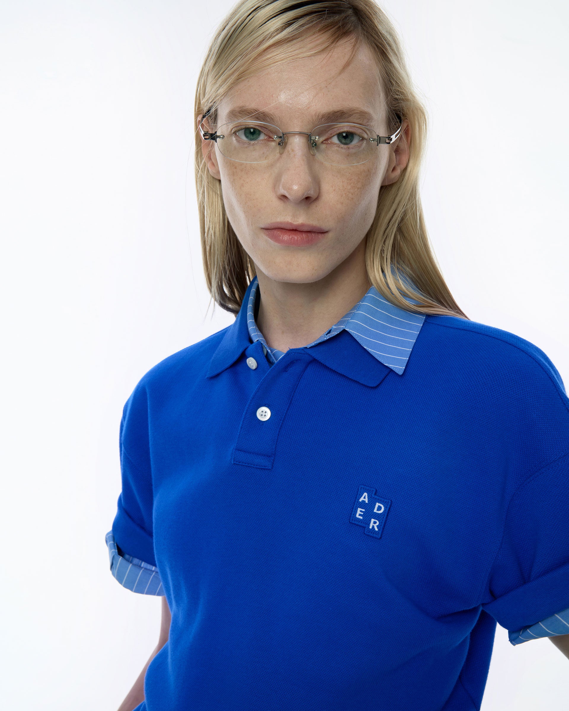 ADERERROR Sig BL Tag ポロシャツ NAVY L 早期完売☆ADERERROR☆Sig