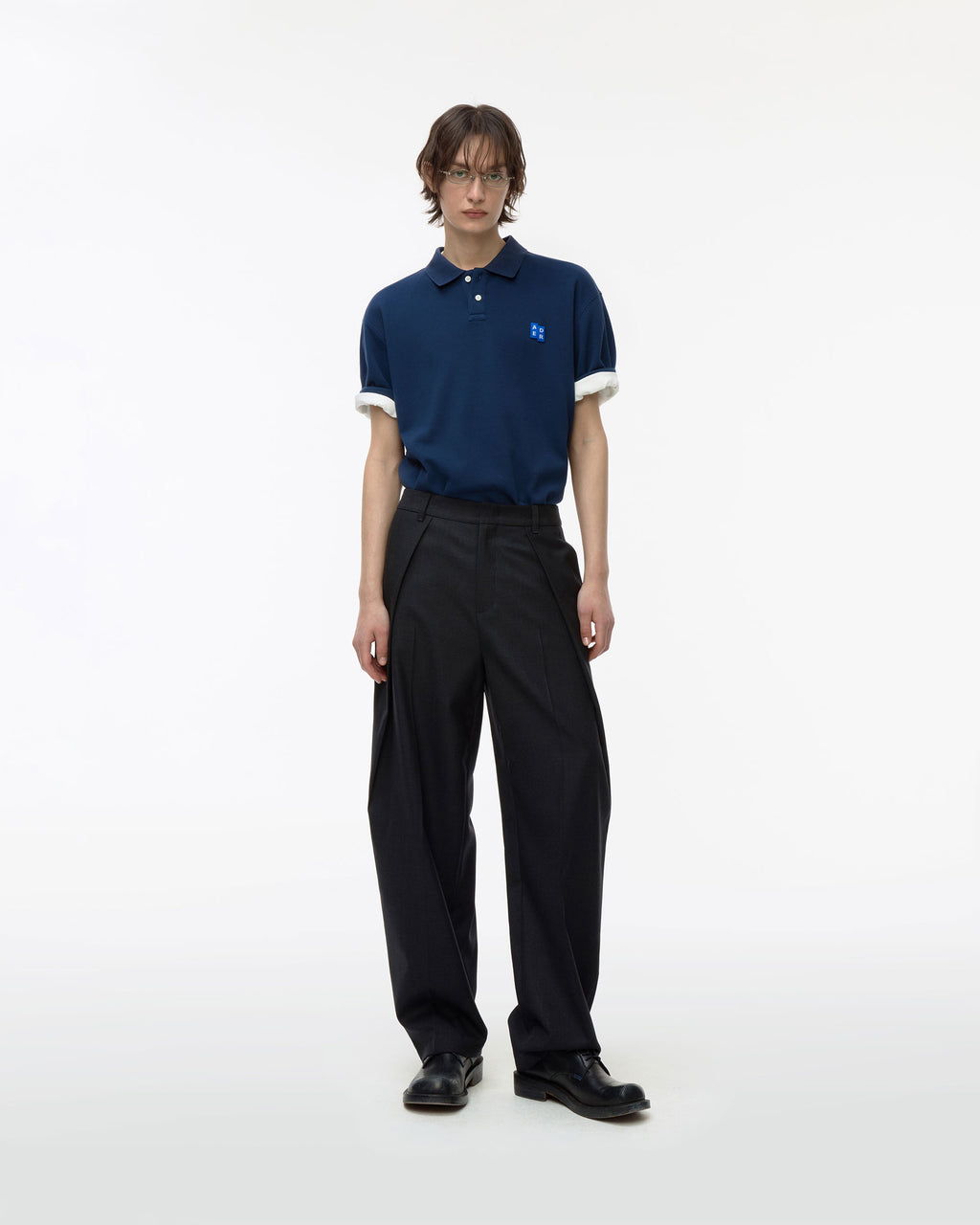 Ader Error - Sig; BL Tag polo t-shirt 01 (Navy) product image 8 | TRAB K-Fashion Australia