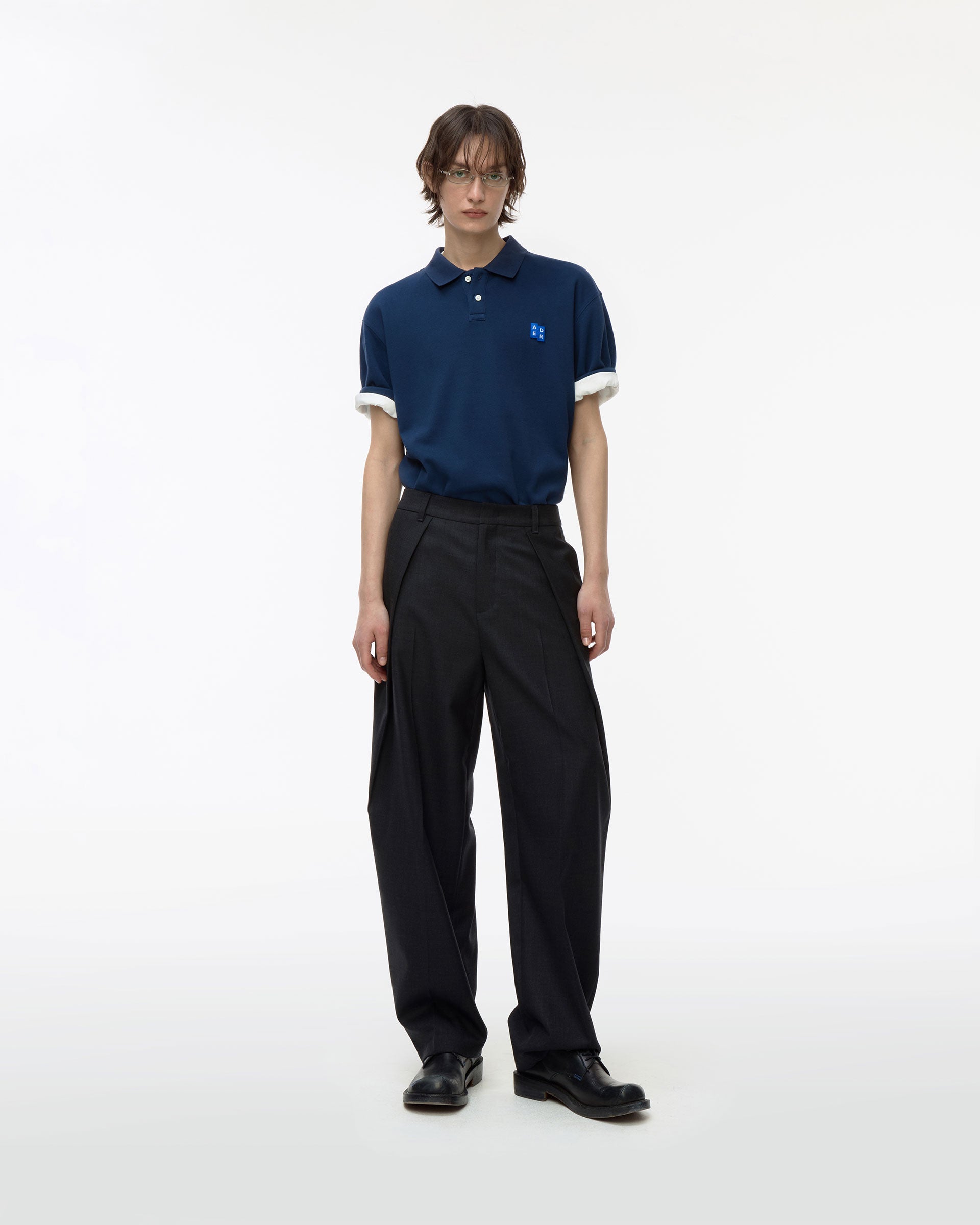 Ader Error - Sig; BL Tag polo t-shirt 01 (Navy) product image 8 | TRAB K-Fashion Australia
