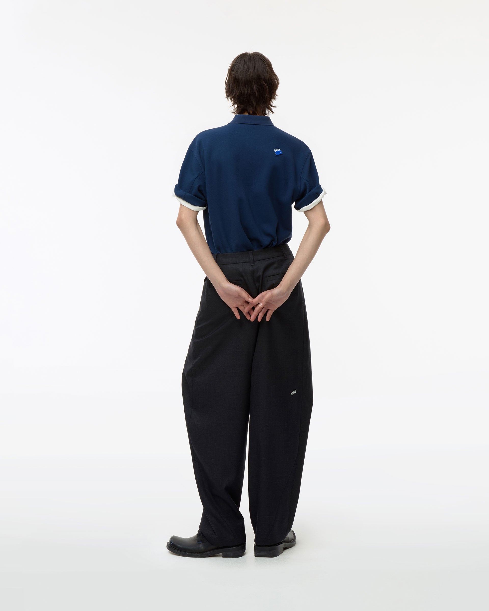 Ader Error - Sig; BL Tag polo t-shirt 01 (Navy) product image 9 | TRAB K-Fashion Australia