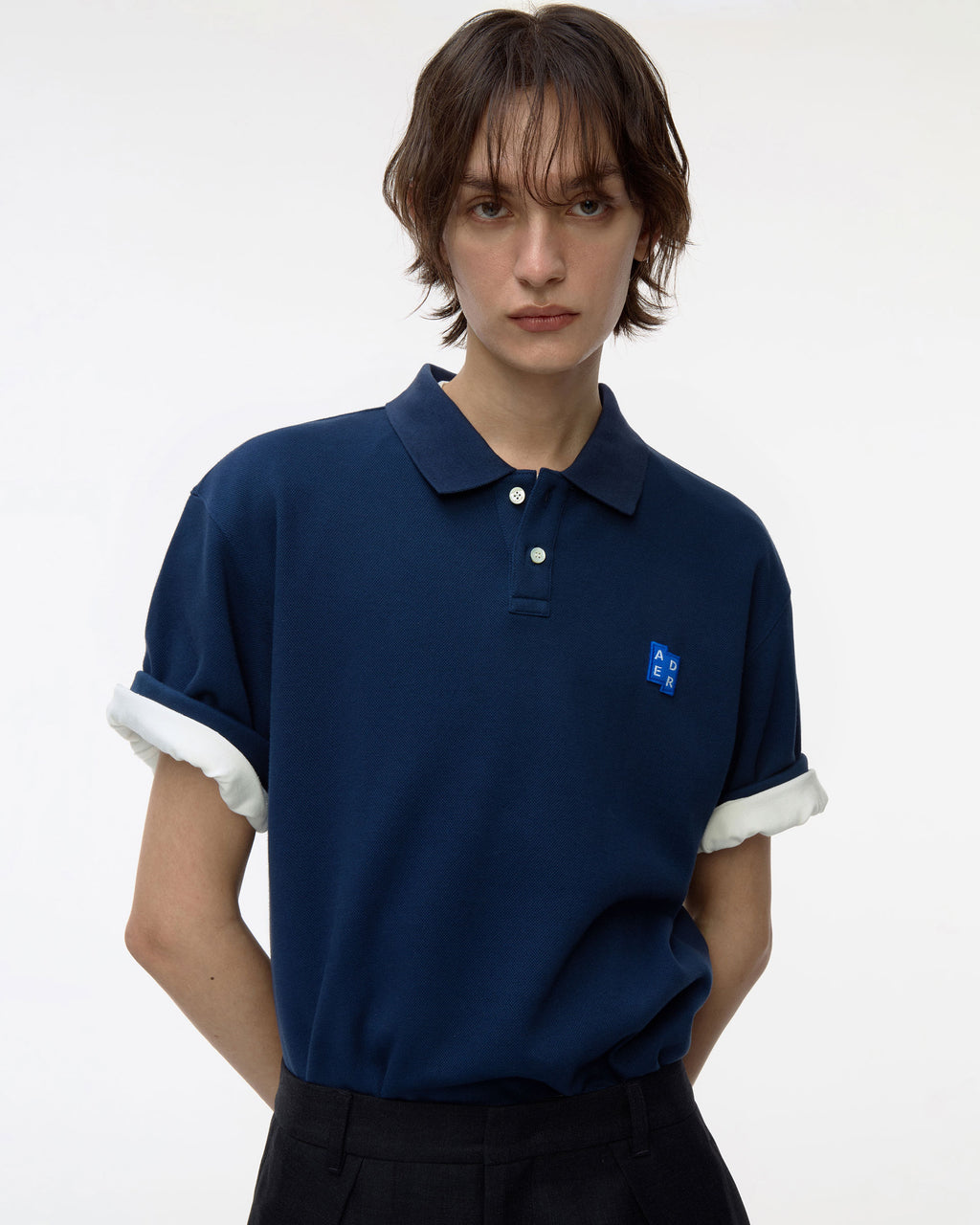 Ader Error - Sig; BL Tag polo t-shirt 01 (Navy) product image 10 | TRAB K-Fashion Australia