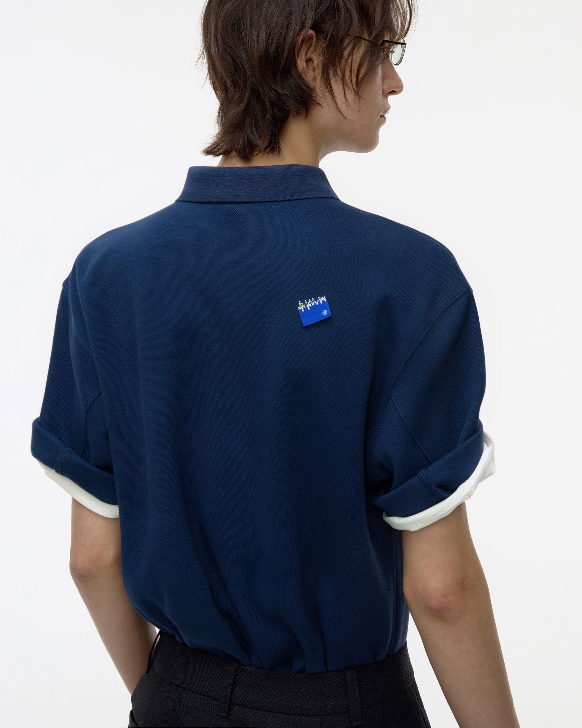 Ader Error - Sig; BL Tag polo t-shirt 01 (Navy) product image 11 | TRAB K-Fashion Australia